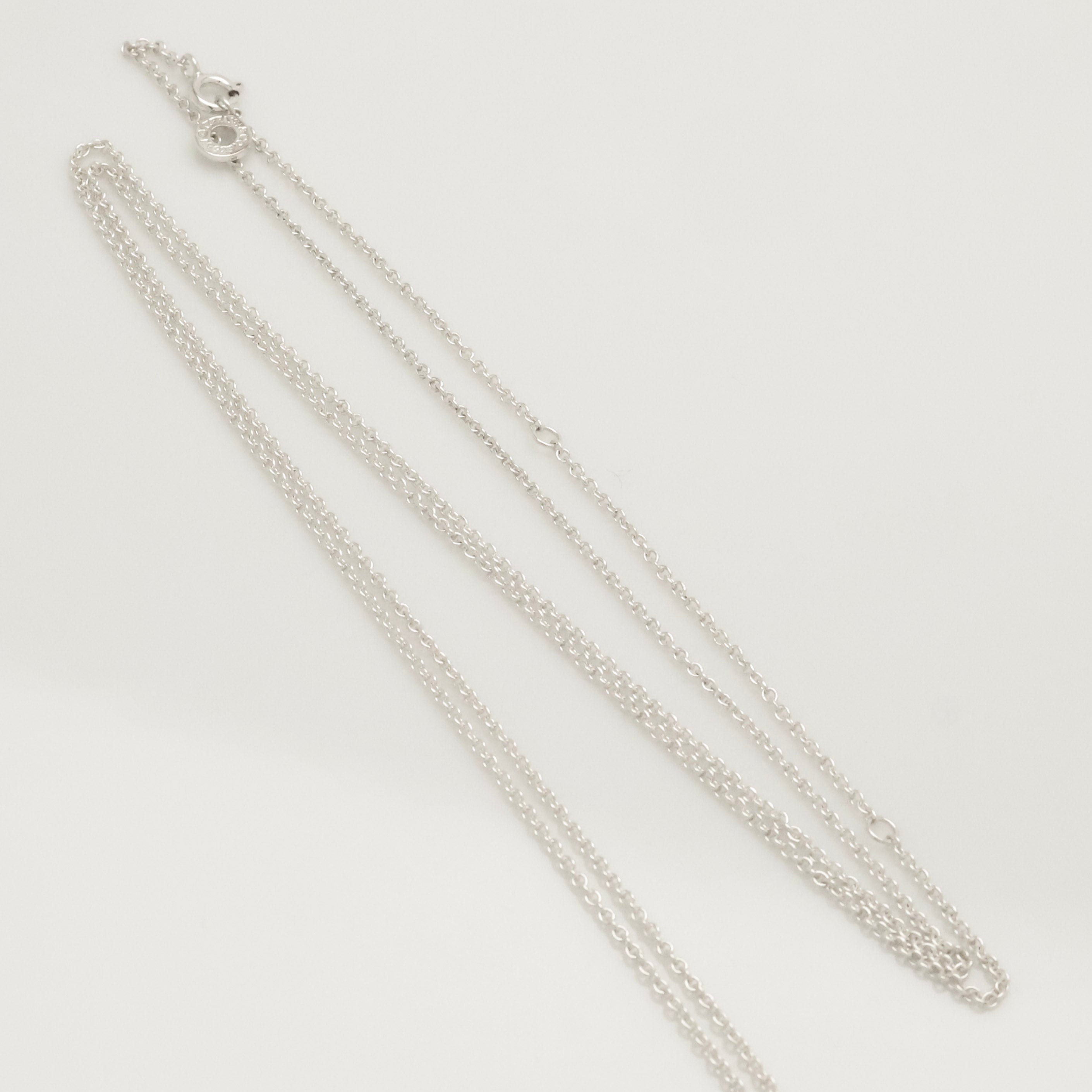  Tiffany & Co. 1837 Interlocking Circles Drop Necklace Sterling Silver 925 