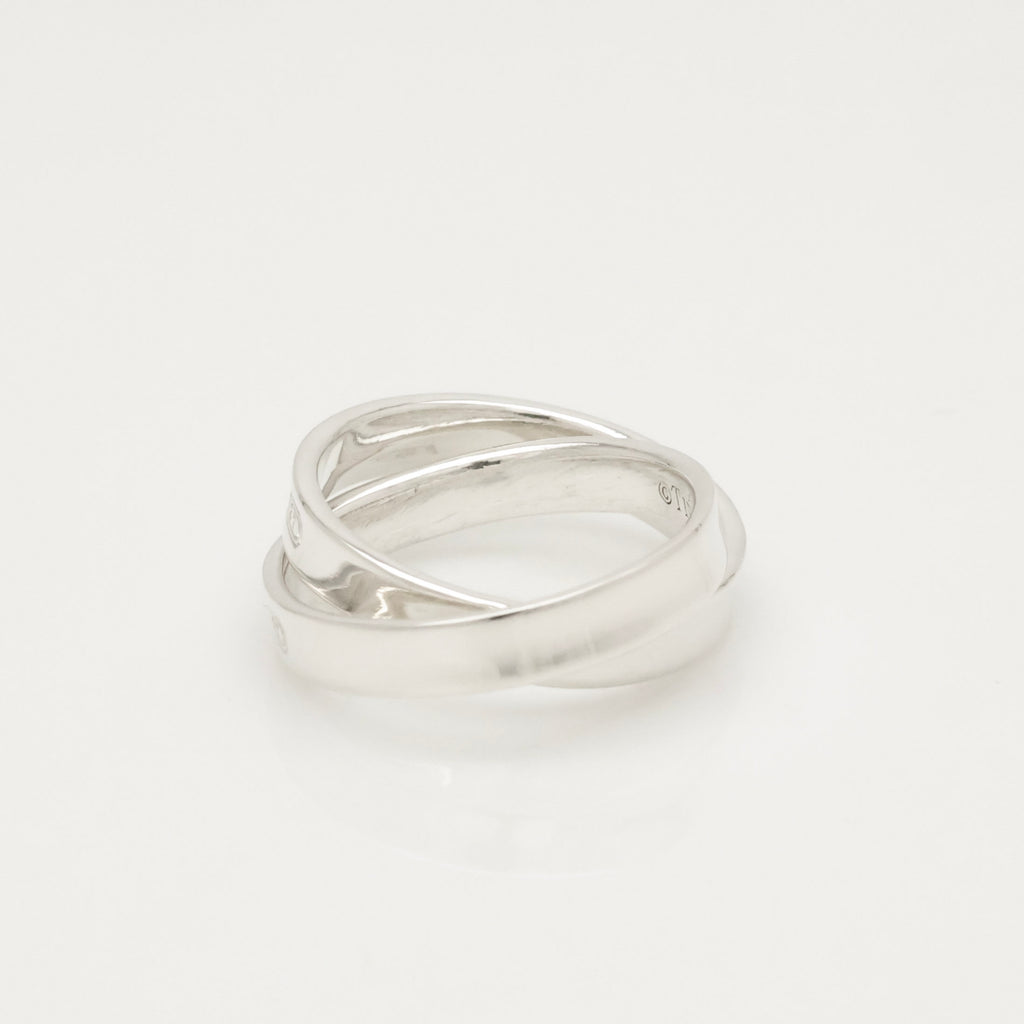 Tiffany & Co. 1837 Interlocking Circles Double Ring  Sterling Silver 925