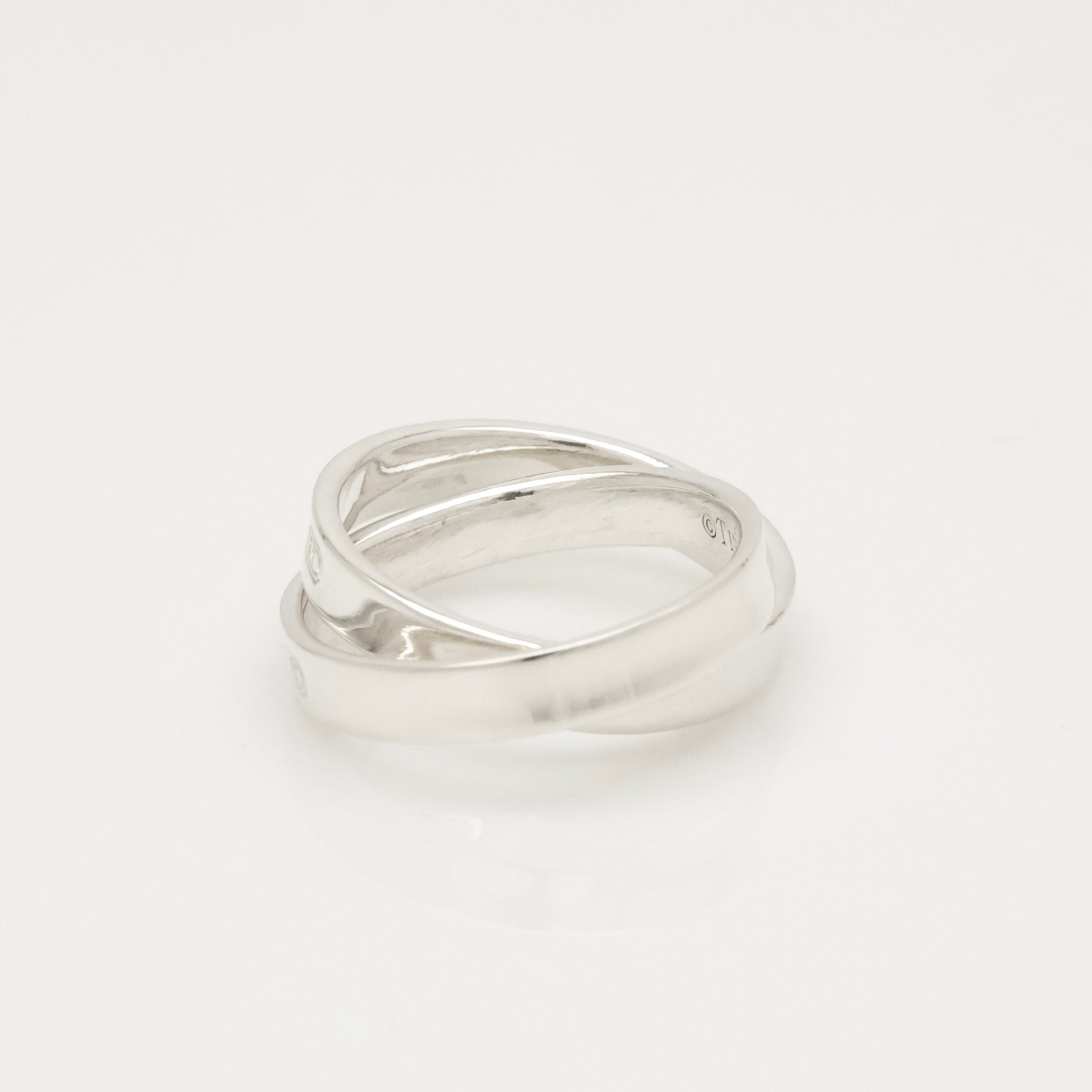 Tiffany & Co. 1837 Interlocking Circles Double Ring  Sterling Silver 925