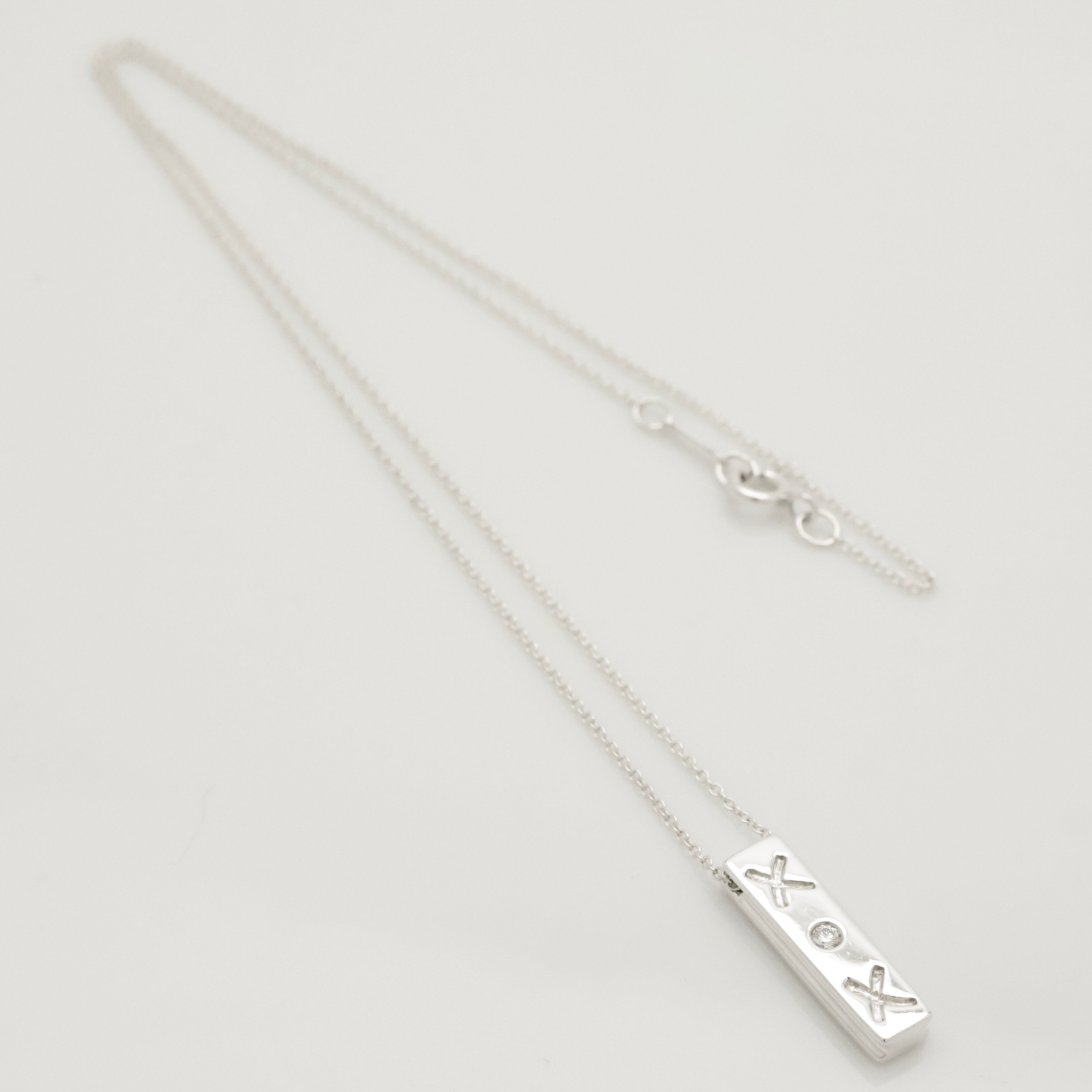 TIFFANY&Co. キス バー パロマピカソ 1P ダイヤモンド ネックレス AG925