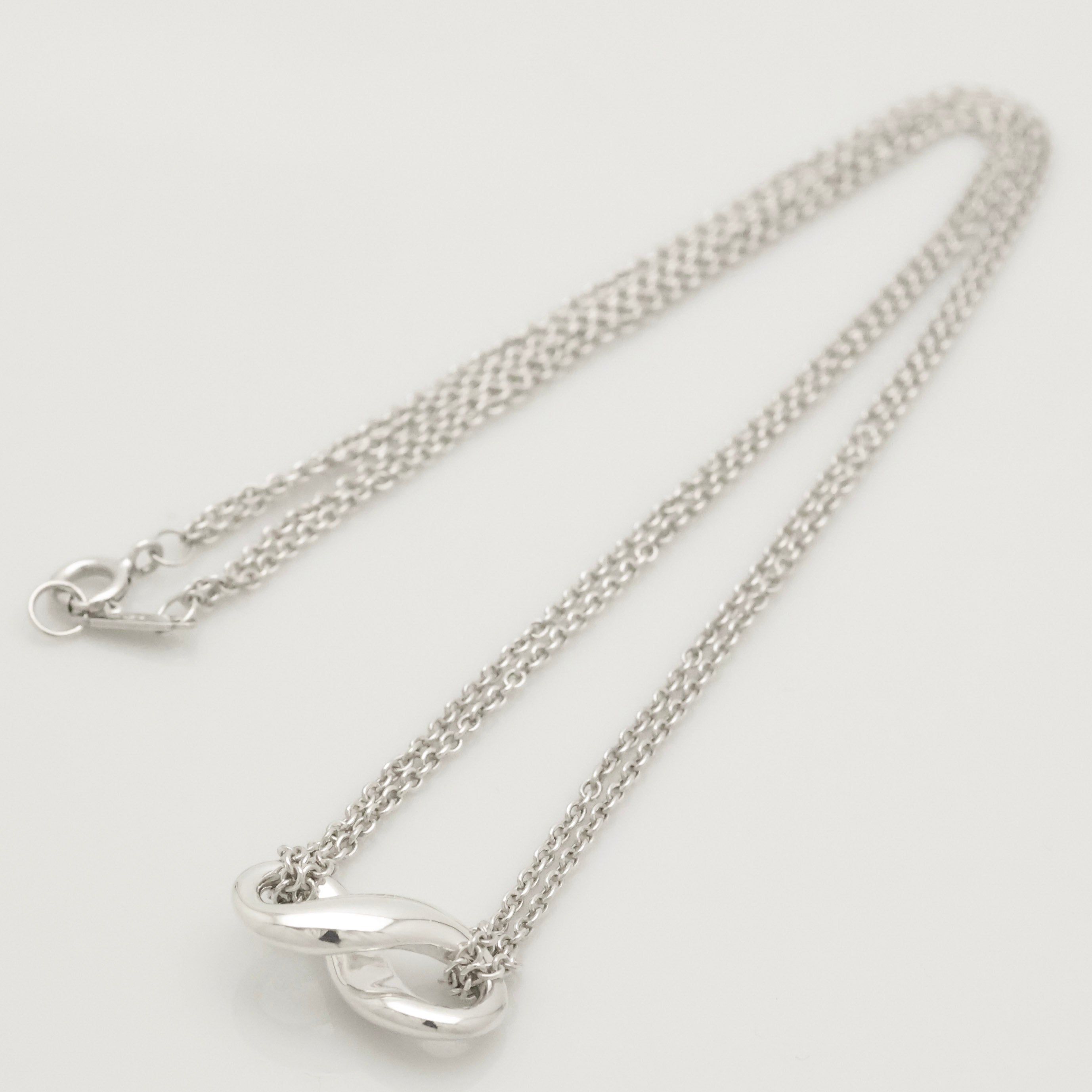 TIFFANY&Co. インフィニティ ダブル チェーン ネックレス AG925