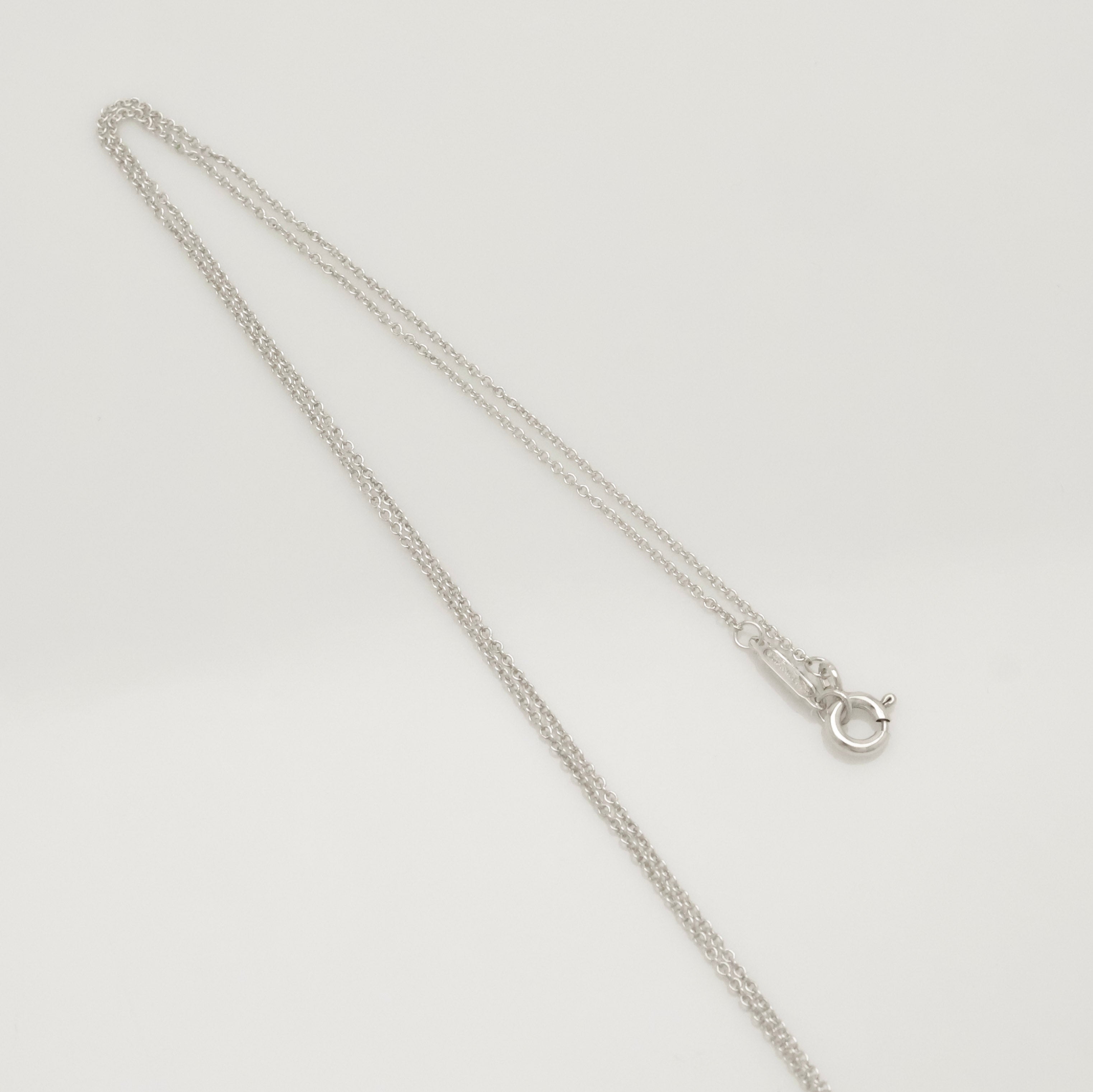 Tiffany & Co. Notes I LOVE YOU Heart Pendant Necklace Sterling Silver 925