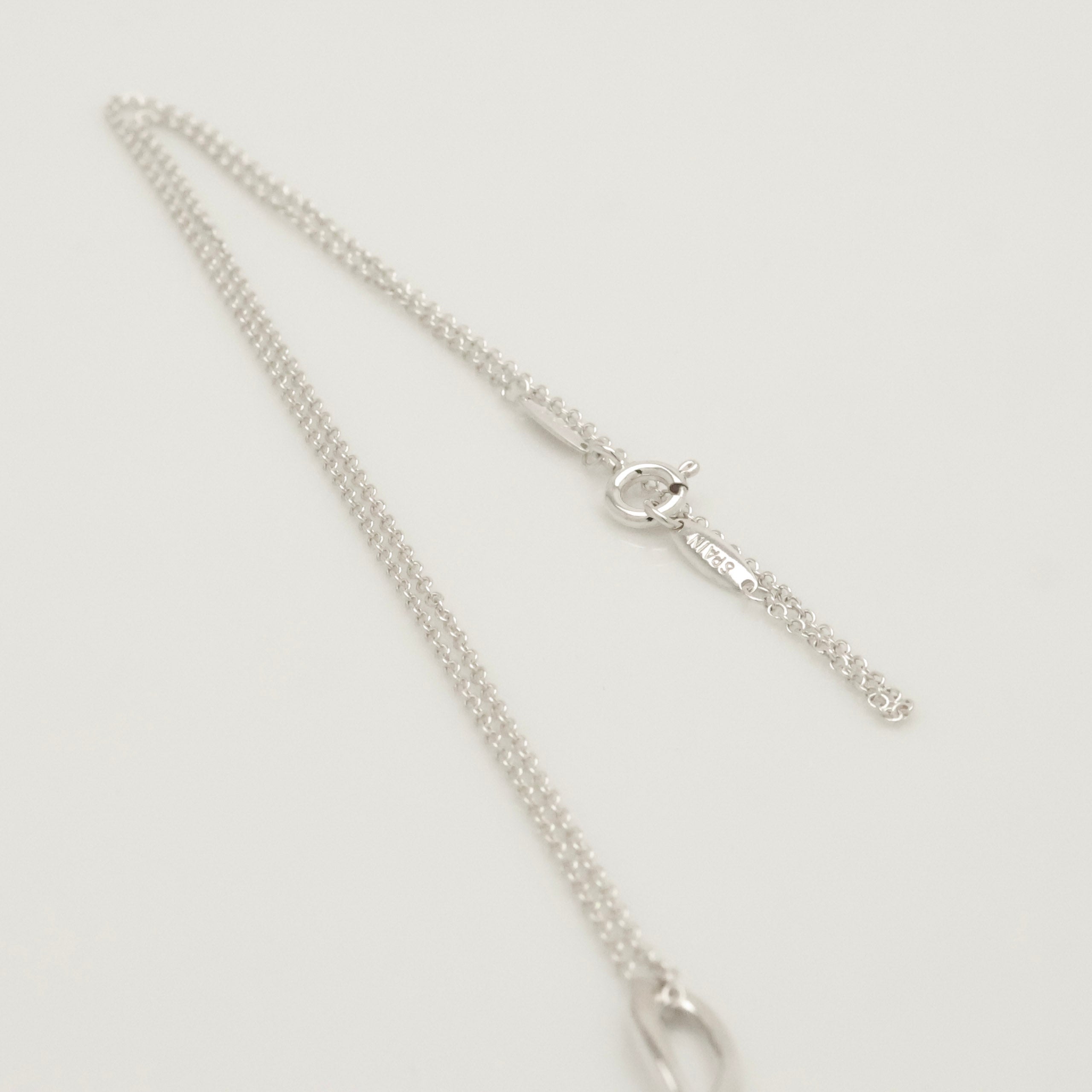 Tiffany & Co. Initial Letter "H" Pendant Necklace Sterling Silver 925