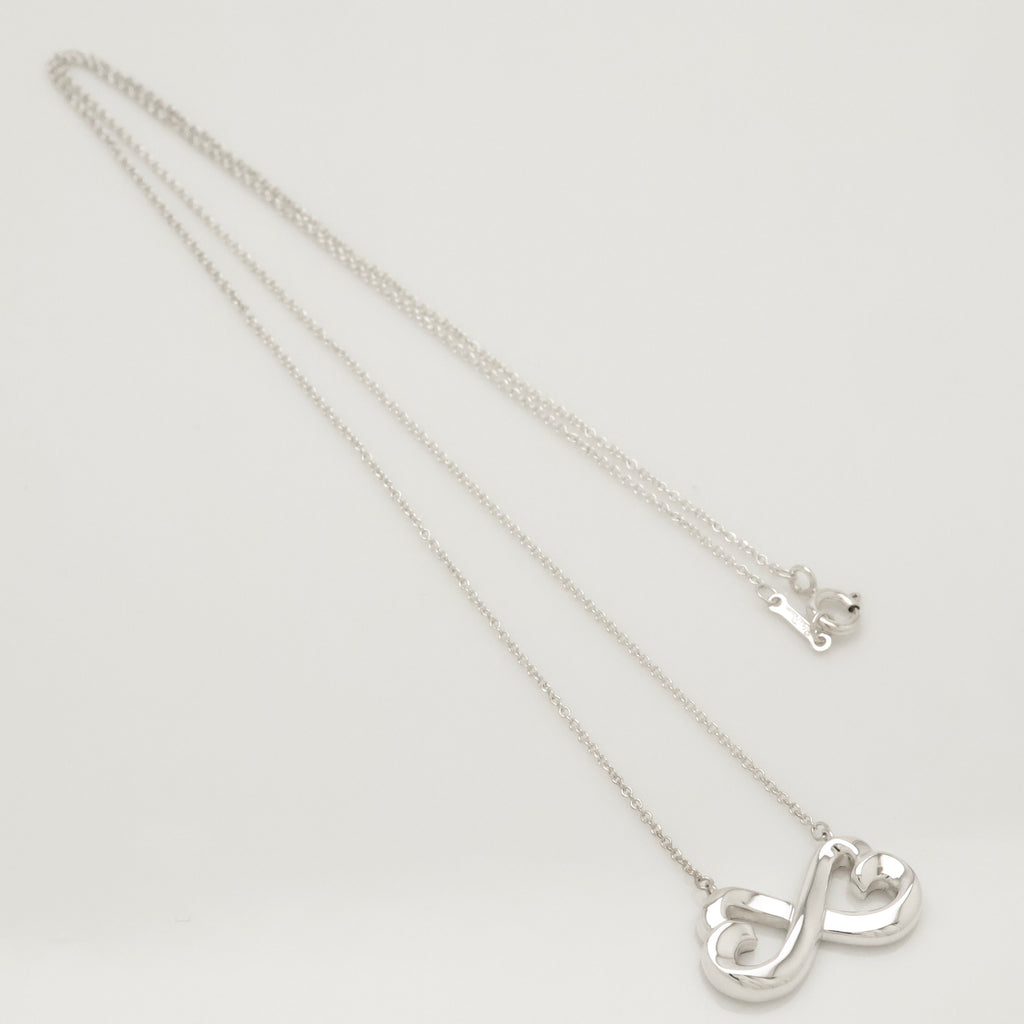  Tiffany & Co. Picasso Double Loving Heart Necklace Sterling Silver 925