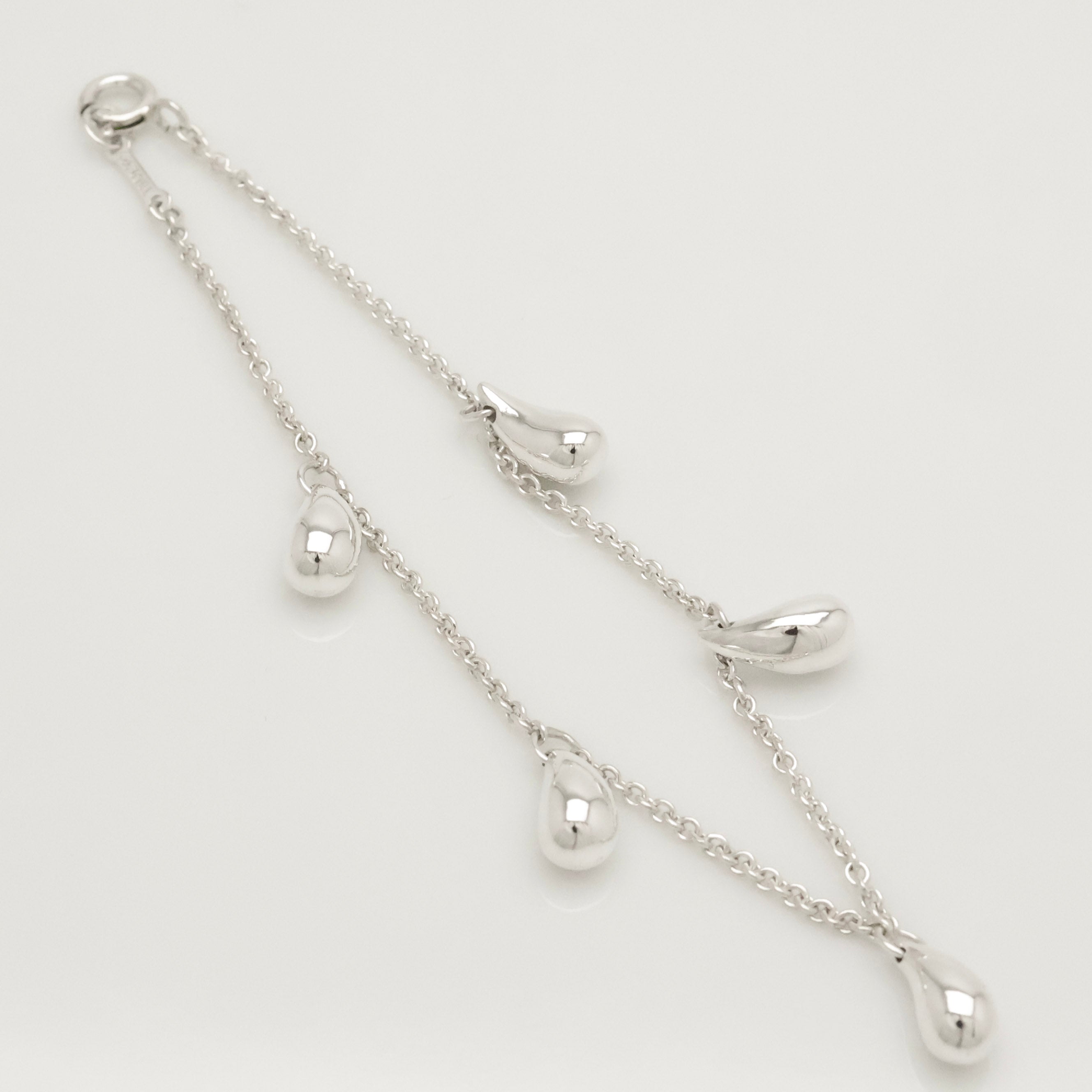 Tiffany & Co. Peretti Five 5 Teardrop Bracelet Sterling Silver 925