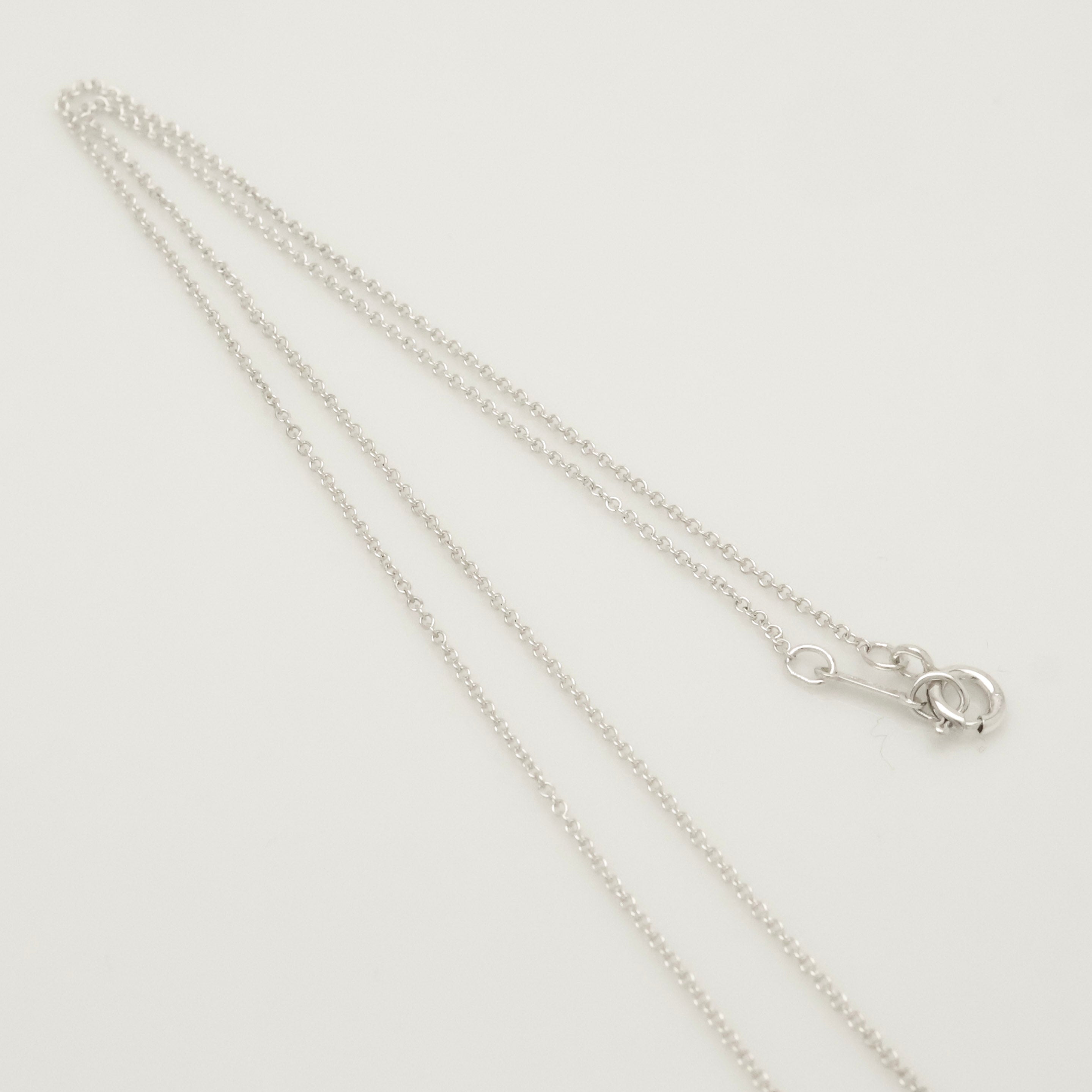 Tiffany & Co. Loving Heart Diamond Pendant Necklace Sterling Silver 925