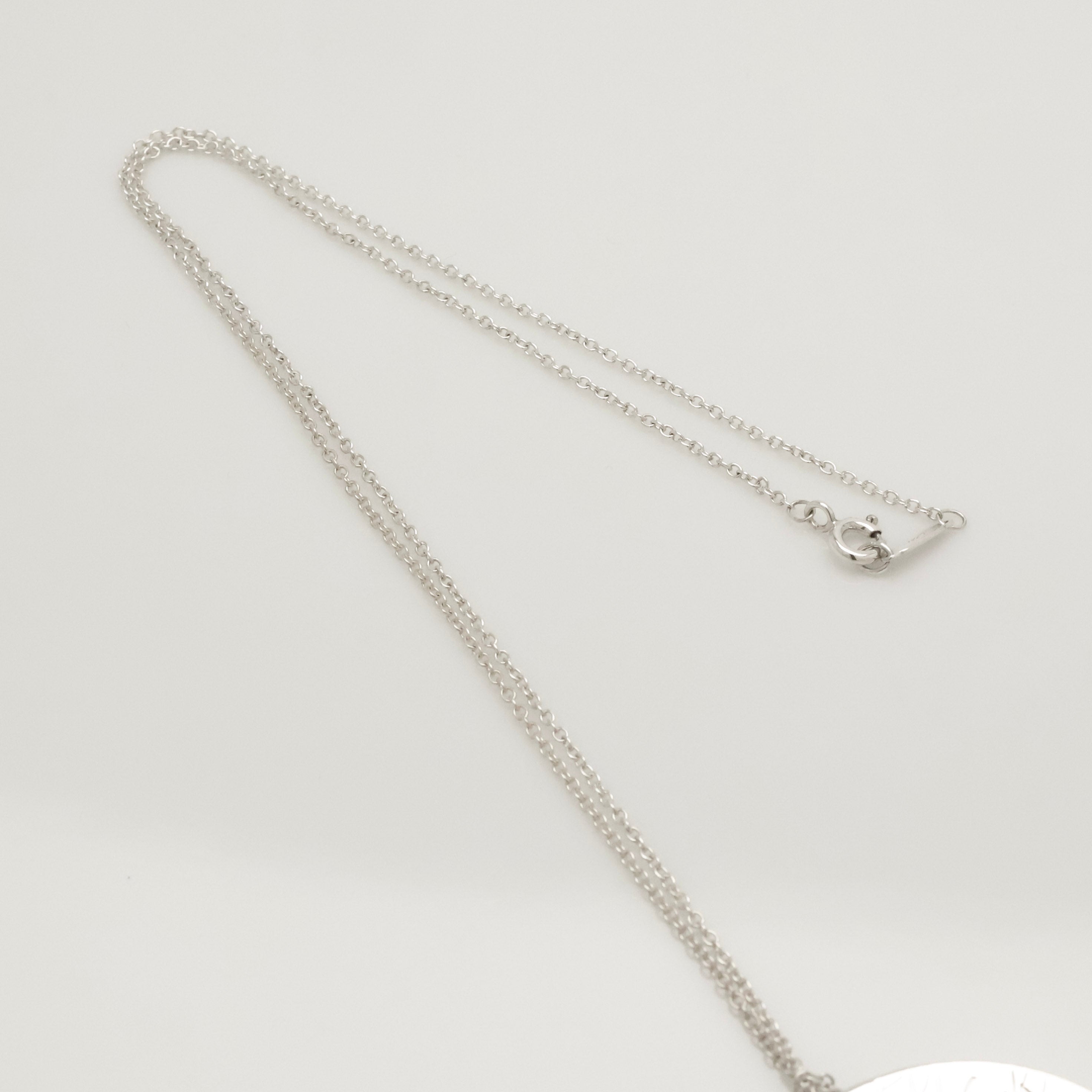 Tiffany & Co. Notes New York Large Wavy Round Circle Necklace Sterling Silver 925