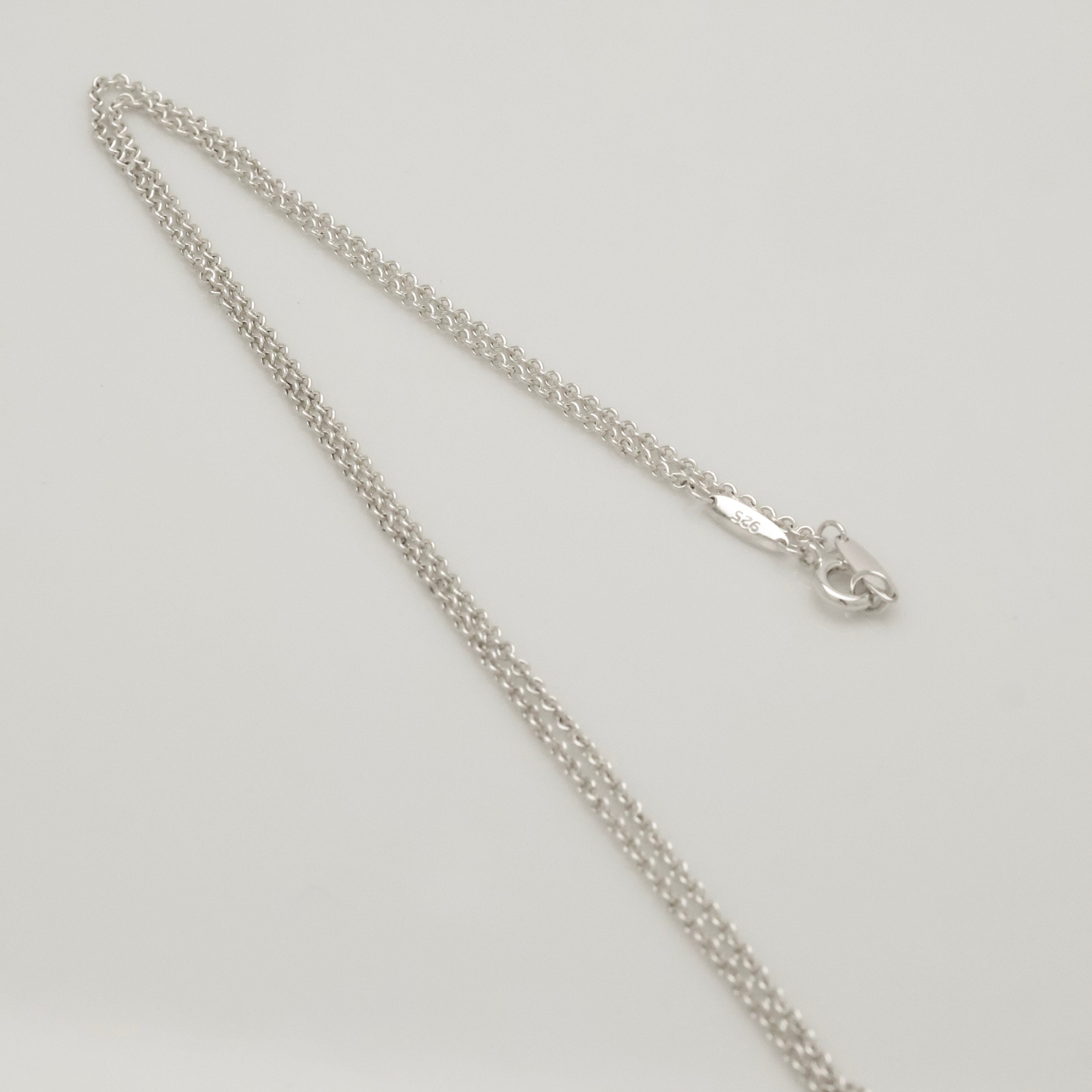 Tiffany & Co. Initial Letter "A" Pendant Necklace Sterling Silver 925