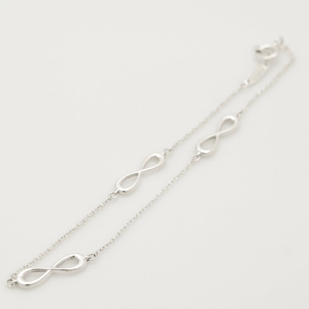 TIFFANY&Co. 3連 トリプル インフィニティ エンドレス ブレスレット AG925