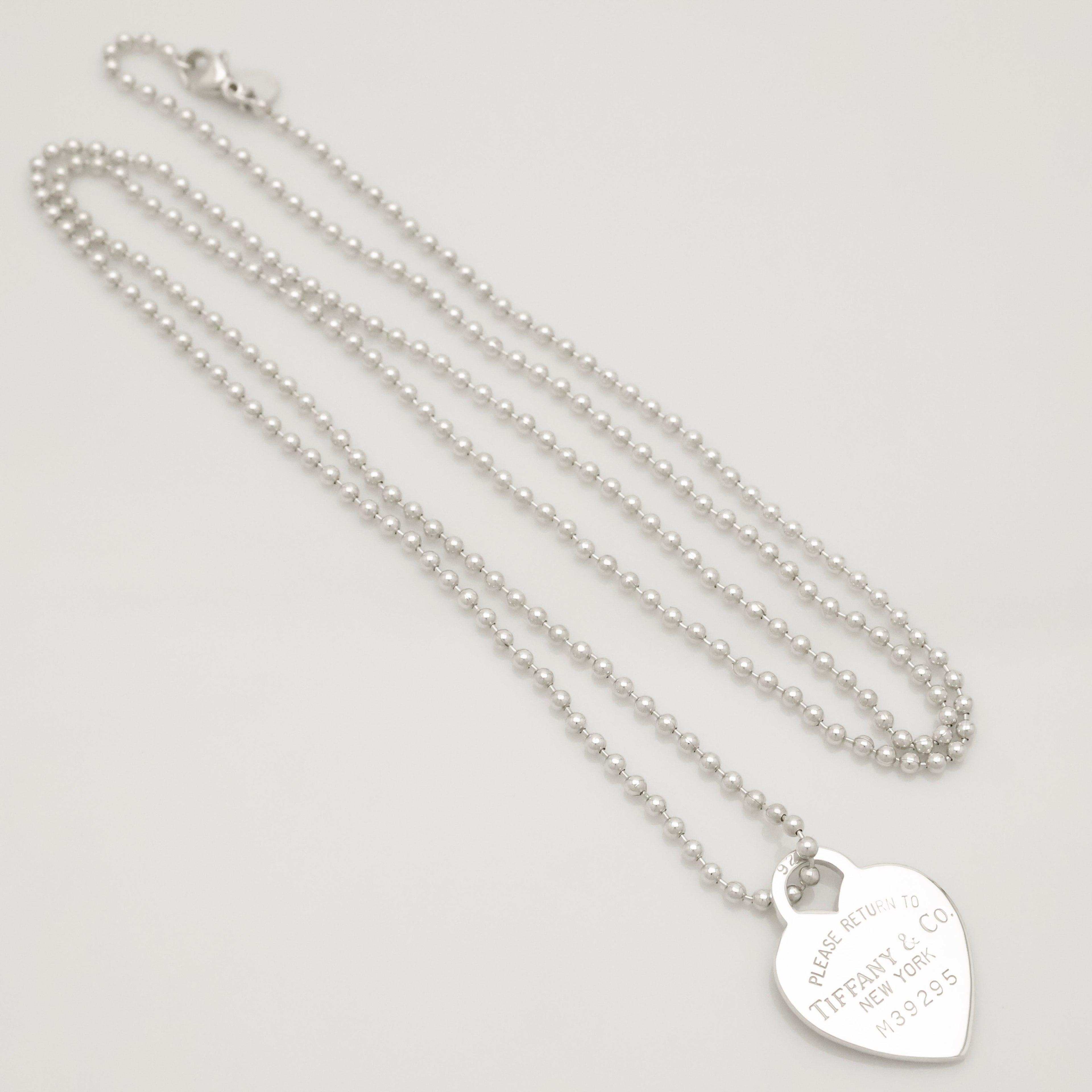 TIFFANY&Co. リターントゥ ティファニー ハート タグ ボール チェーン ネックレス AG925