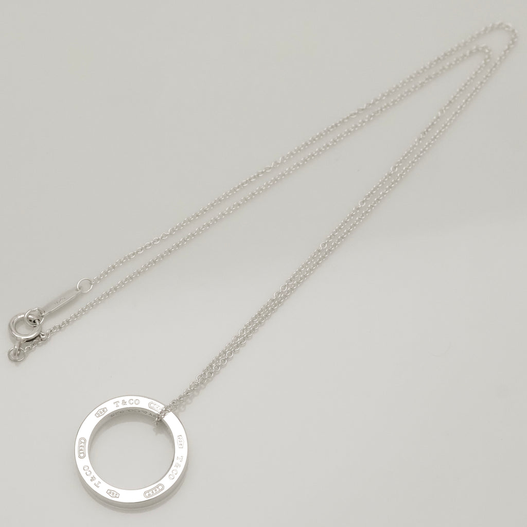 Tiffany & Co. Round Circle Pendant Necklace Sterling Silver 925