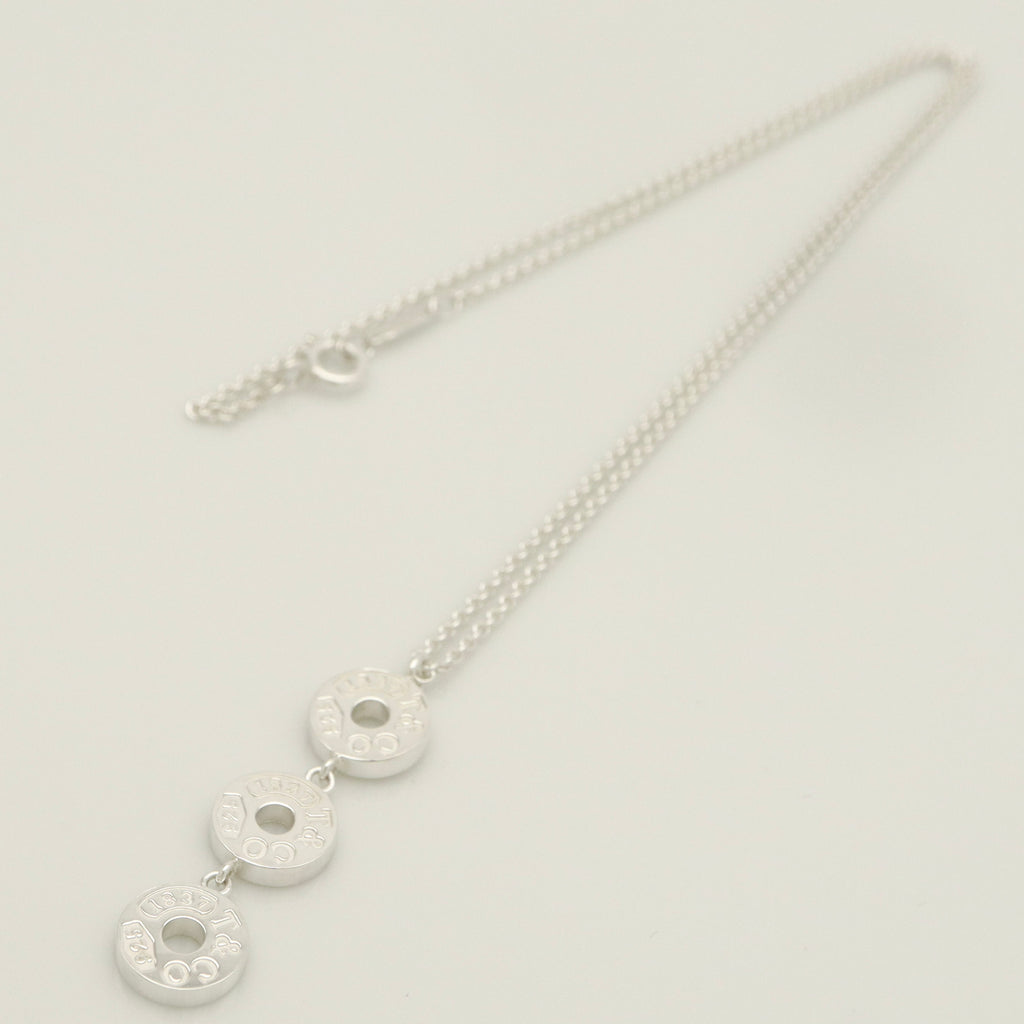 Tiffany & Co. 1837 Triple 3 Circle Pendant Necklace Sterling Silver 925
