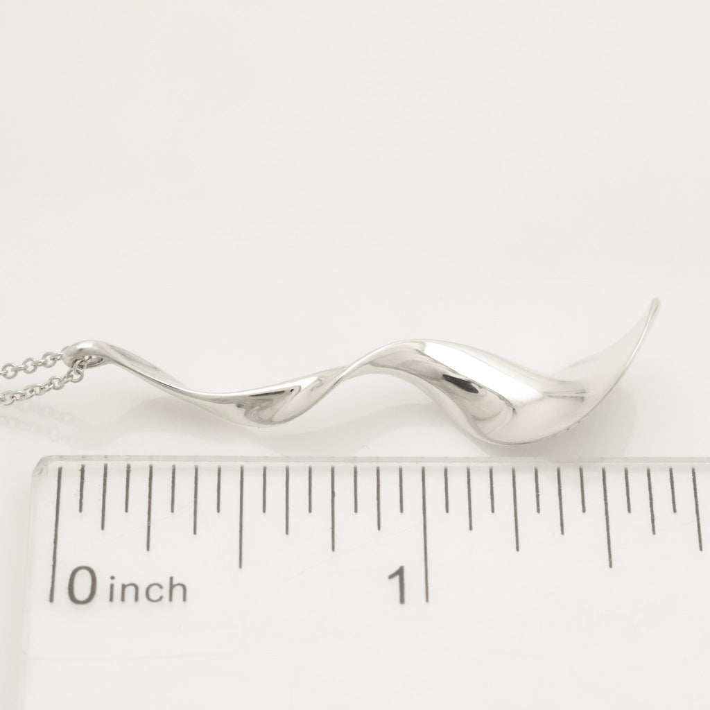 Tiffany & Co. Frank Gehry Orchid Drop Pendant Necklace Sterling Silver 925