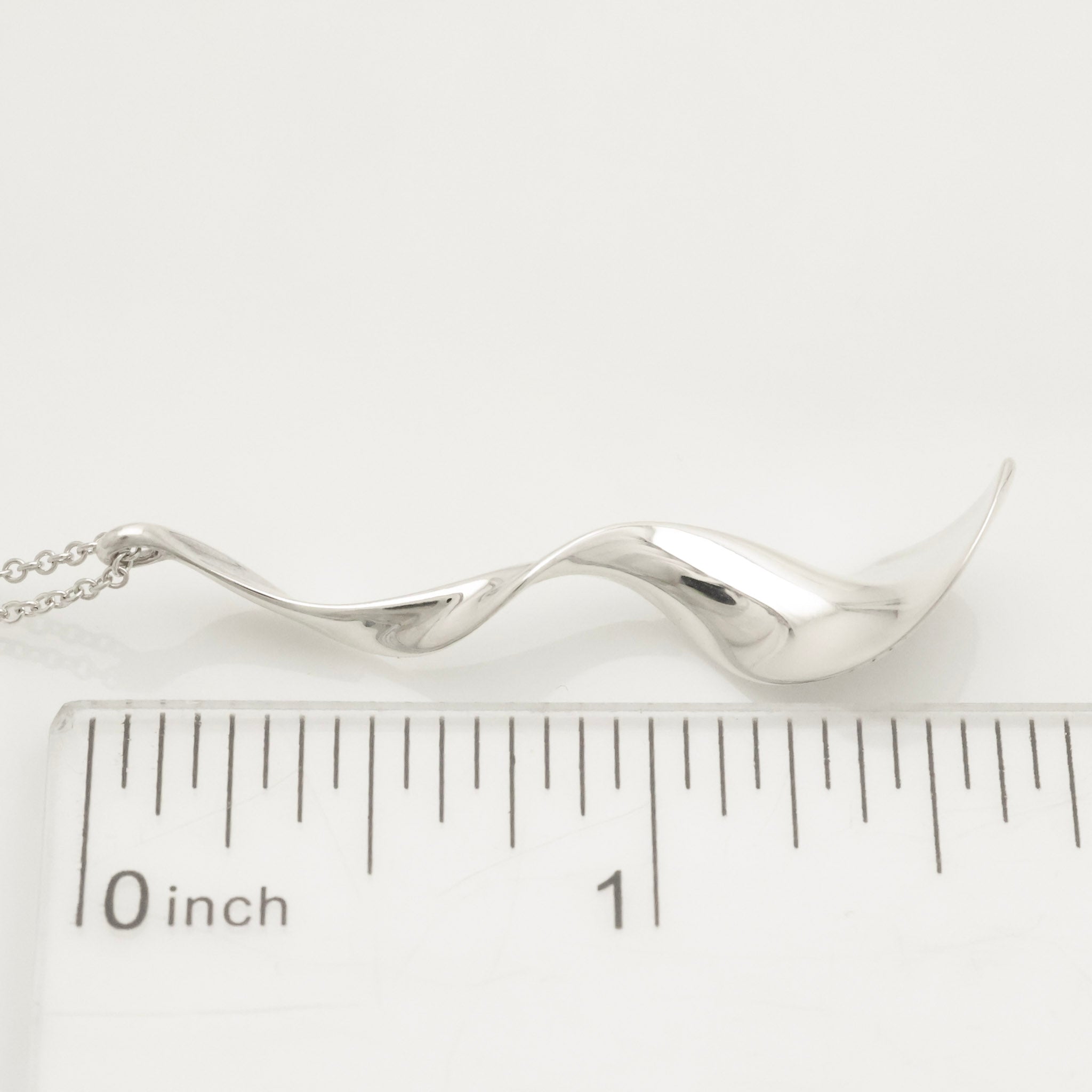 Tiffany & Co. Frank Gehry Orchid Drop Pendant Necklace Sterling Silver 925