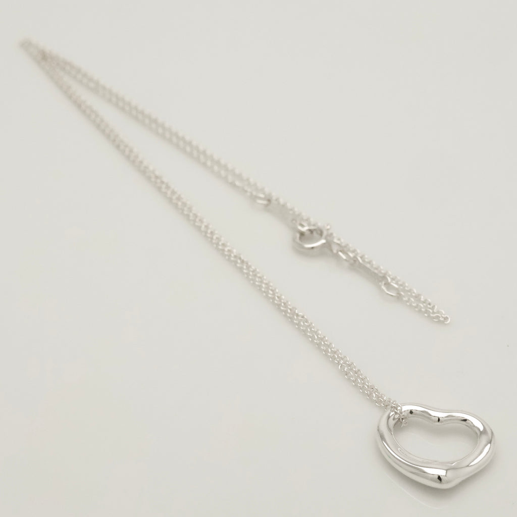 TIFFANY&Co. オープンハート 15mm エルサペレッティ ネックレス AG925