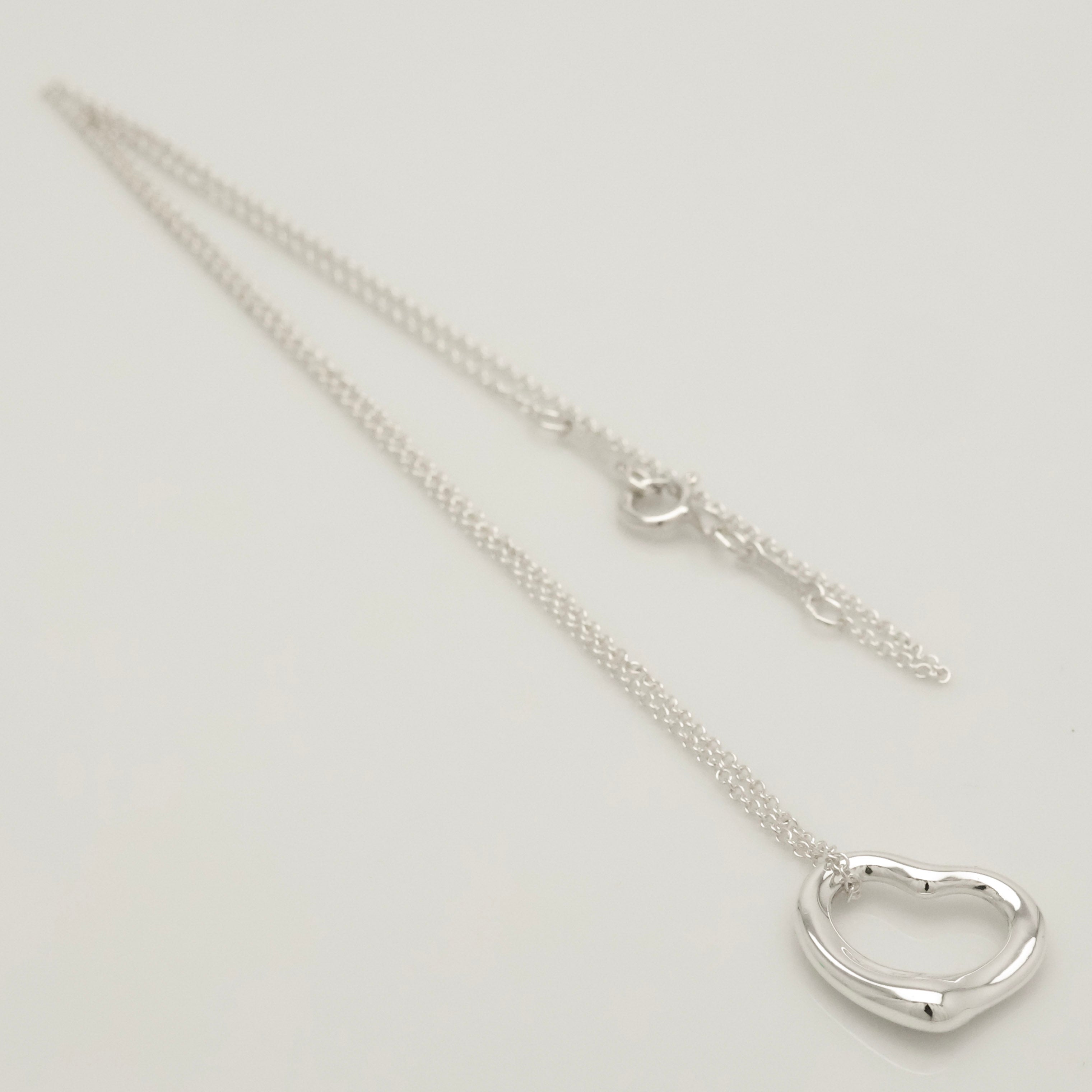 TIFFANY&Co. オープンハート 15mm エルサペレッティ ネックレス AG925
