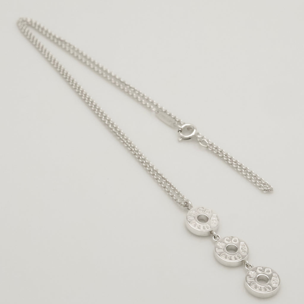 Tiffany & Co. 1837 Triple 3 Circle Pendant Necklace Sterling Silver 925
