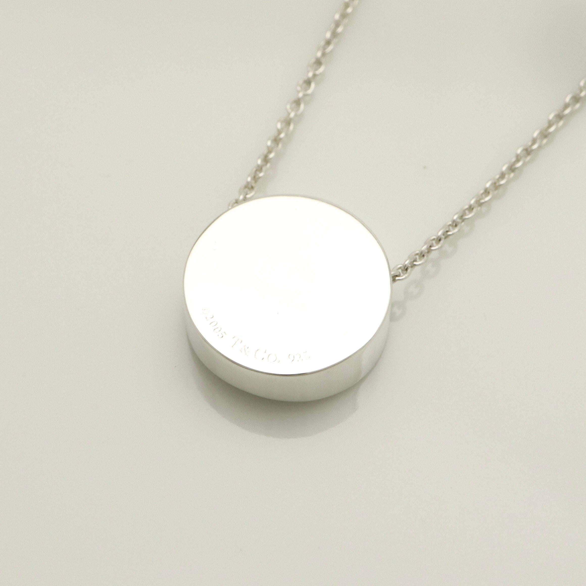 Tiffany & Co. 1837 Concave Circle Necklace Sterling Silver 925