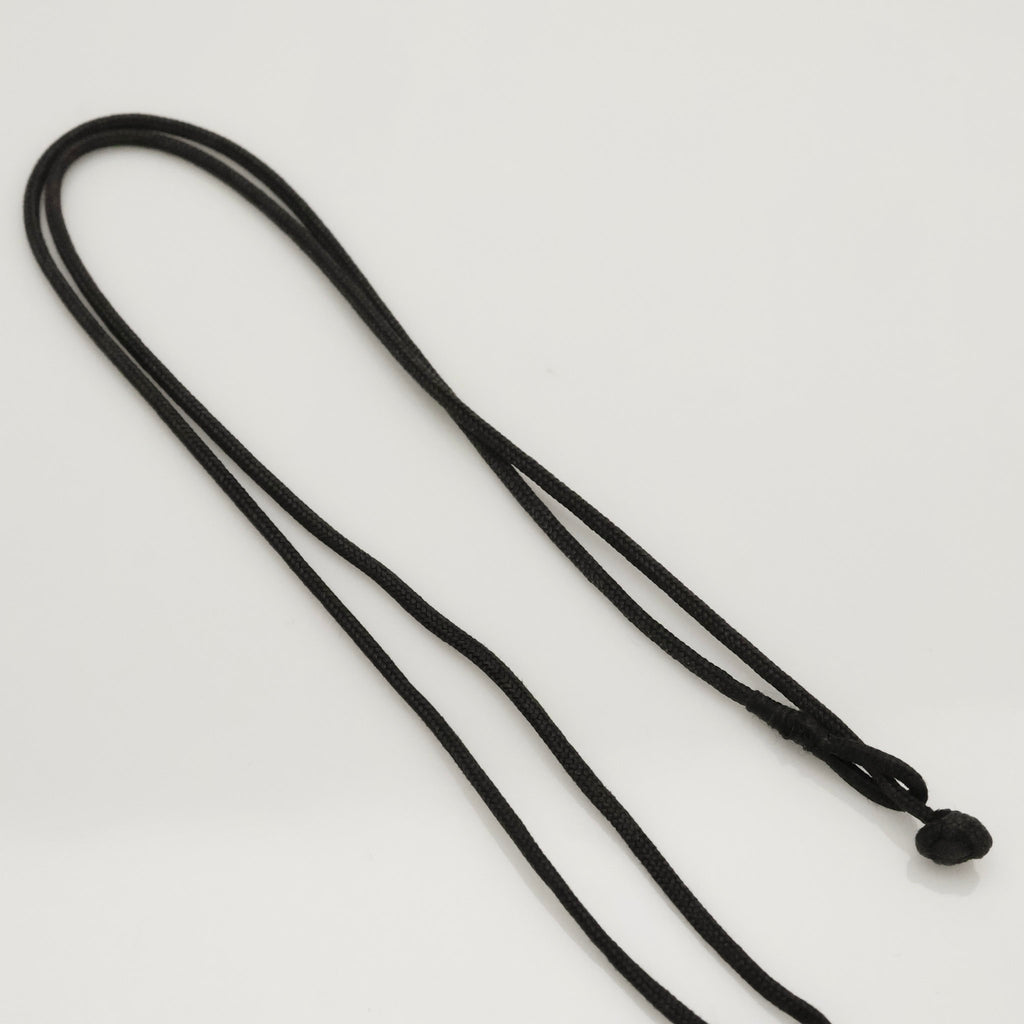 Tiffany & Co. Large Open Teardrop Silk Cord Necklace Sterling Silver 925