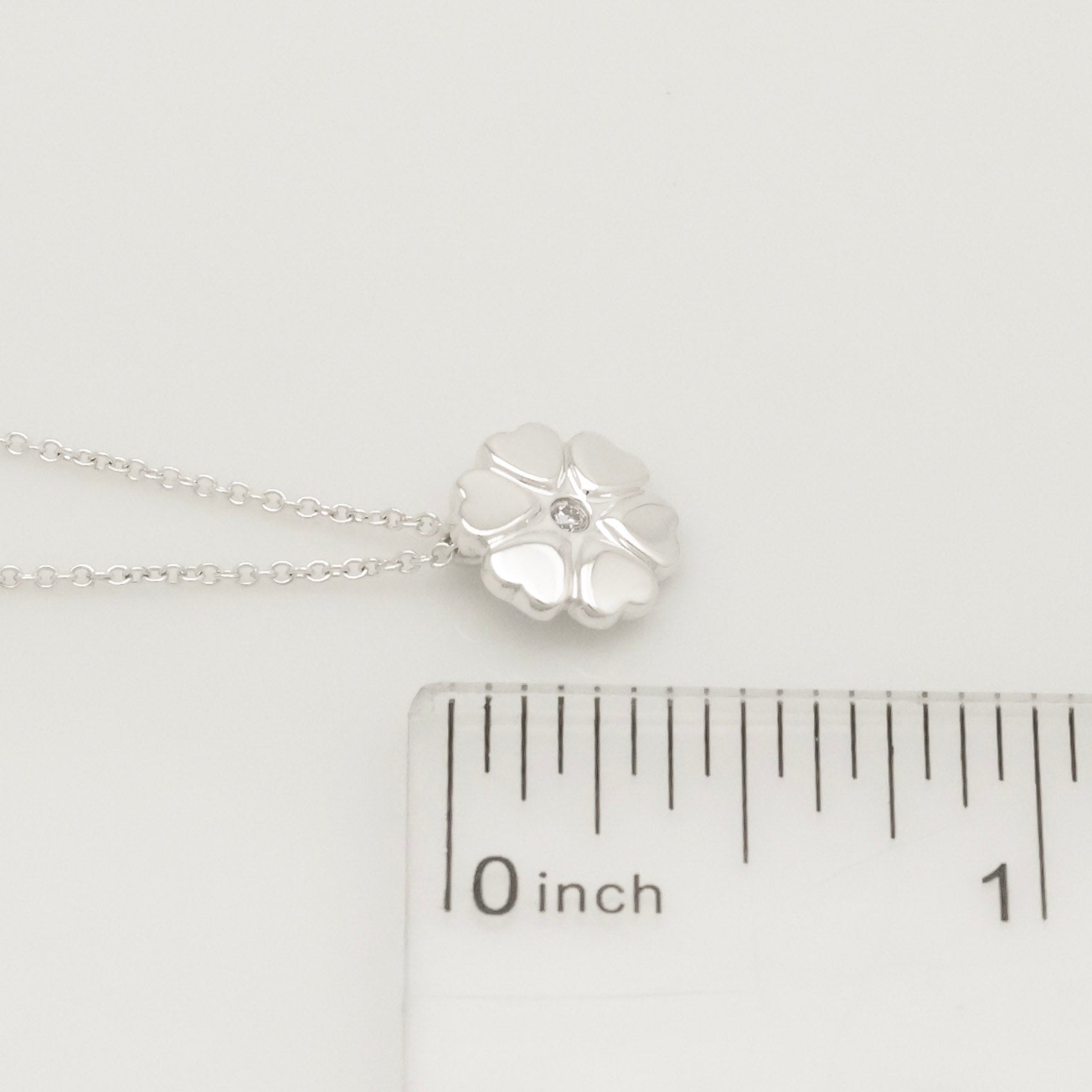 Tiffany & Co. Crown of Heart Diamond Pendant Necklace Sterling Silver 925