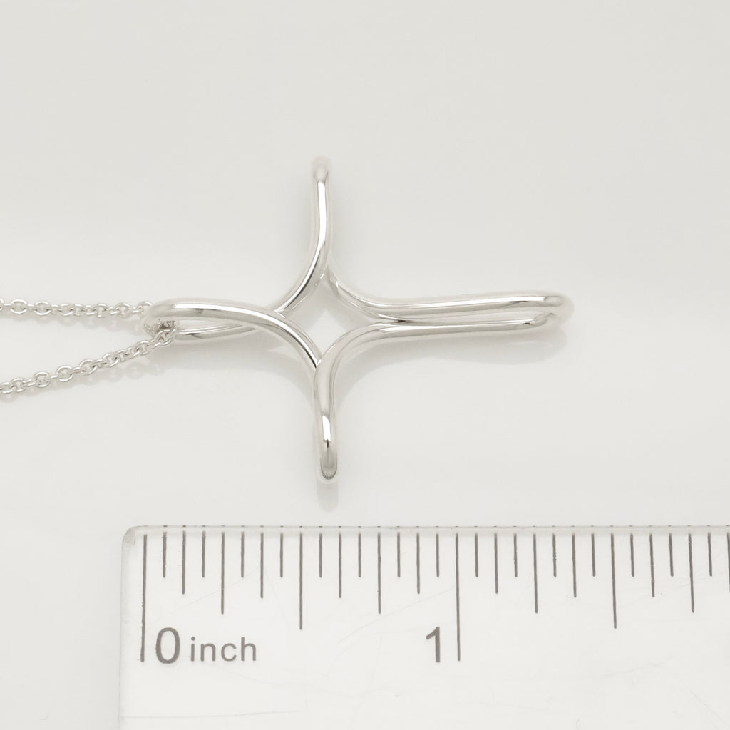  Tiffany & Co. Infinity Cross Necklace Pendant  Sterling Silver 925 