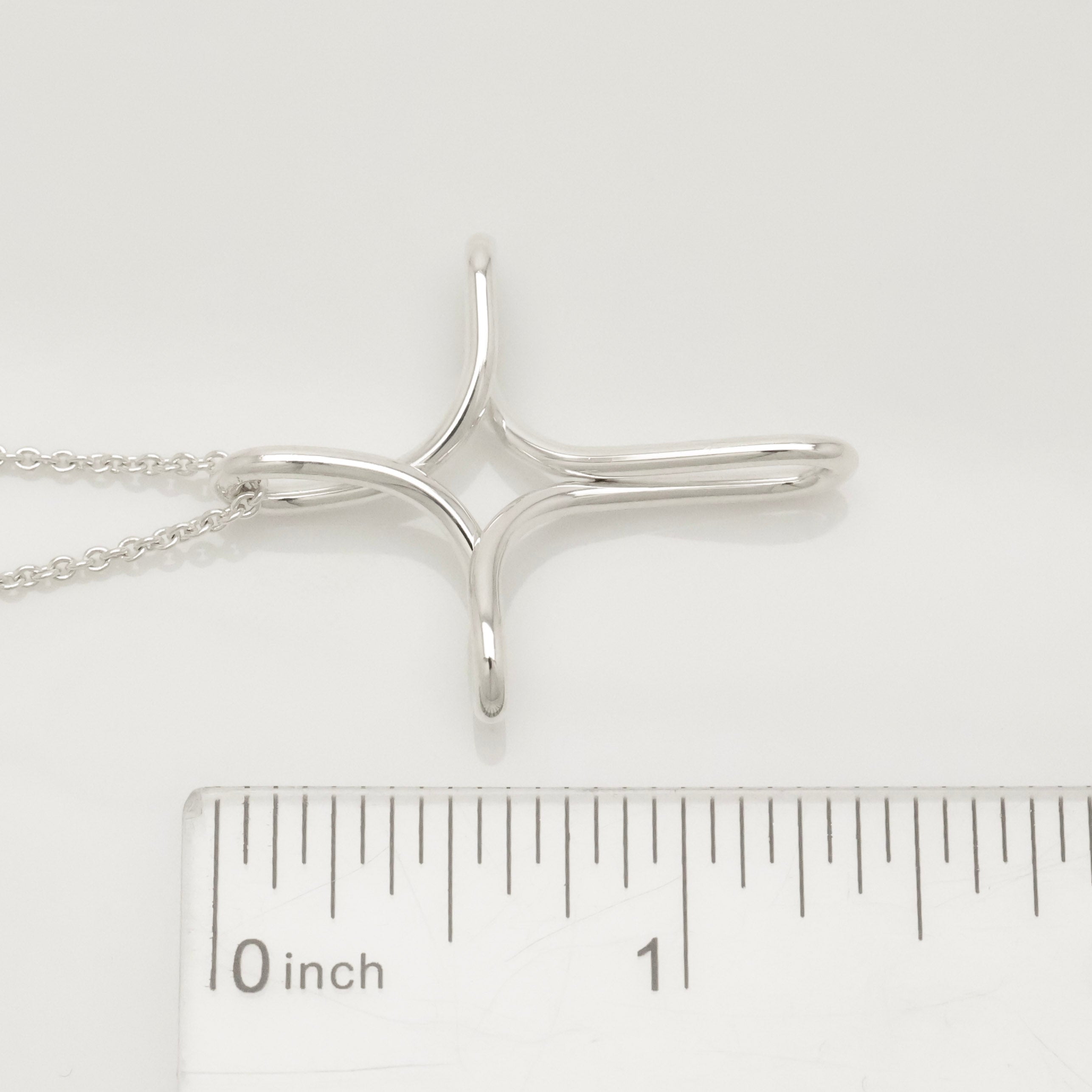  Tiffany & Co. Infinity Cross Necklace Pendant  Sterling Silver 925 