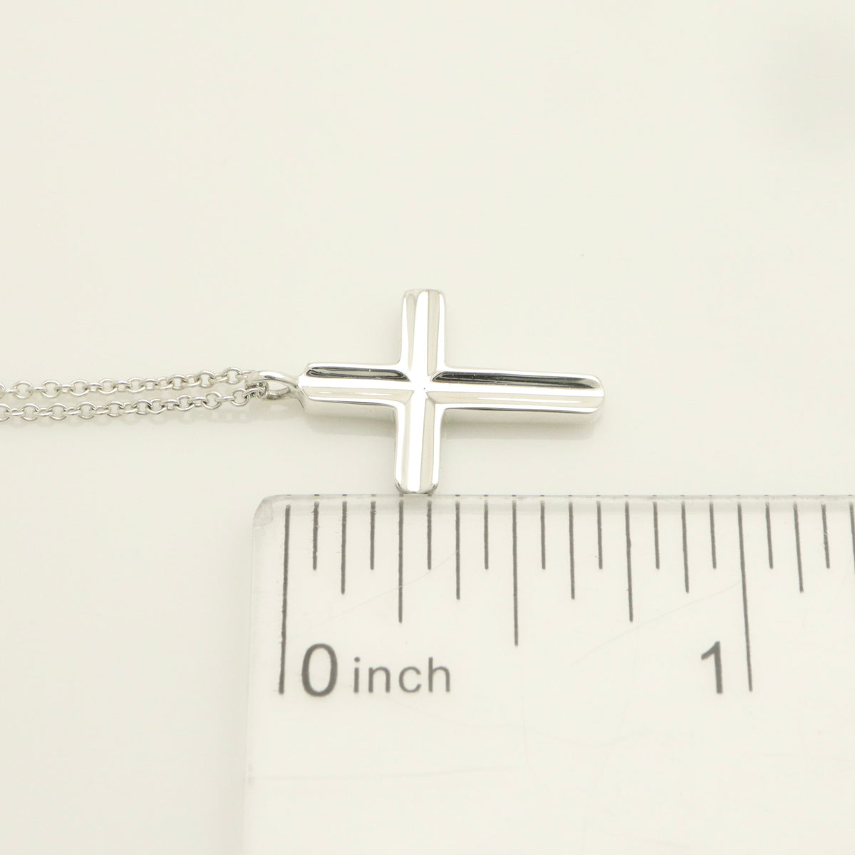  Tiffany & Co. Picasso Groove Cross Necklace Sterling Silver 925 