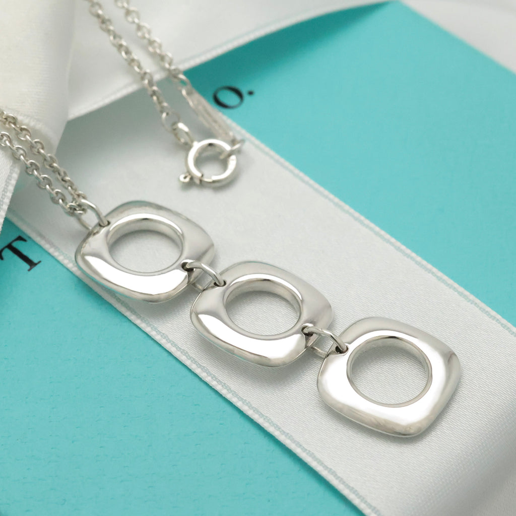 TIFFANY&Co. トリプル クッション スクエア ネックレス AG925