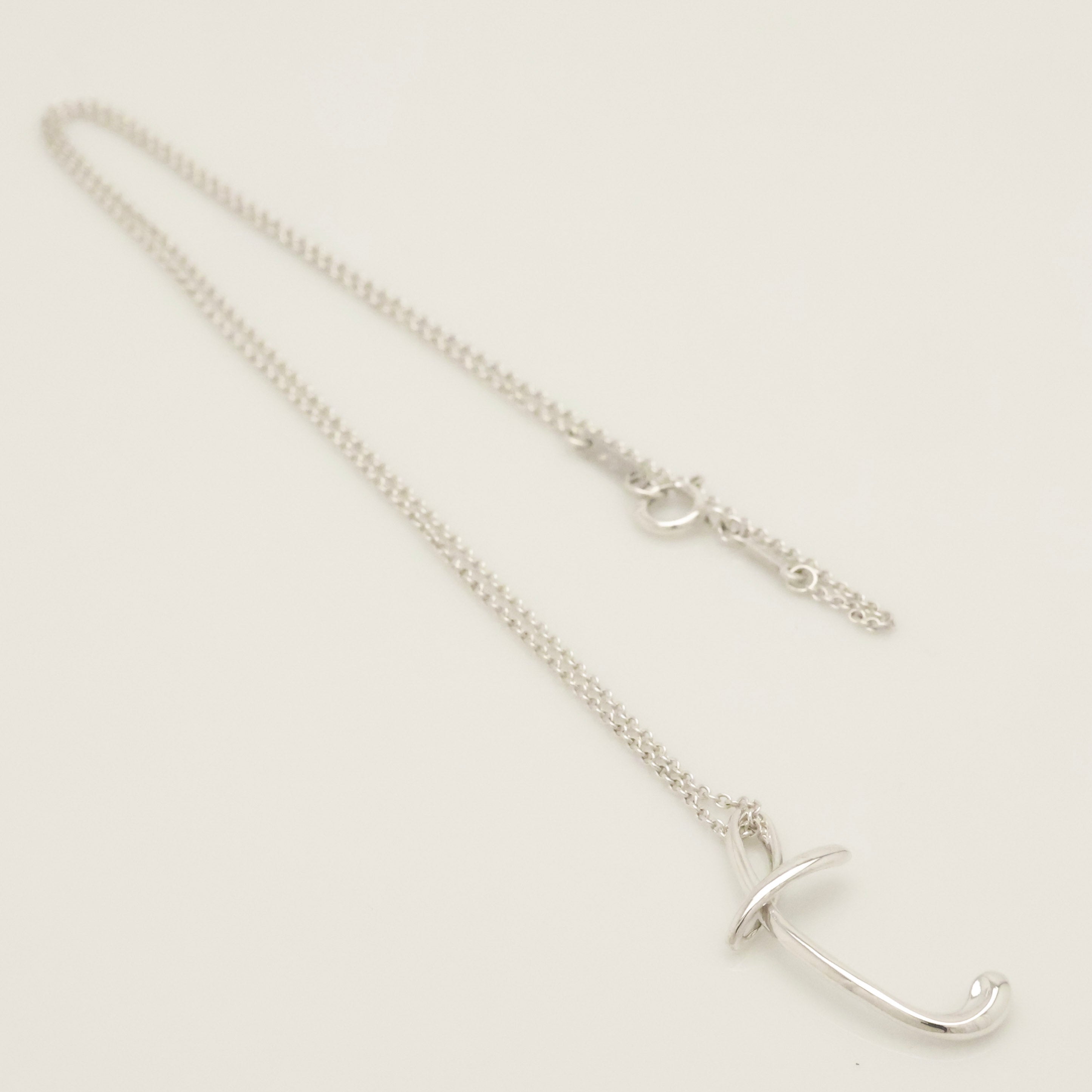 TIFFANY&Co. ノーツ レター T イニシャル  ネックレス AG925