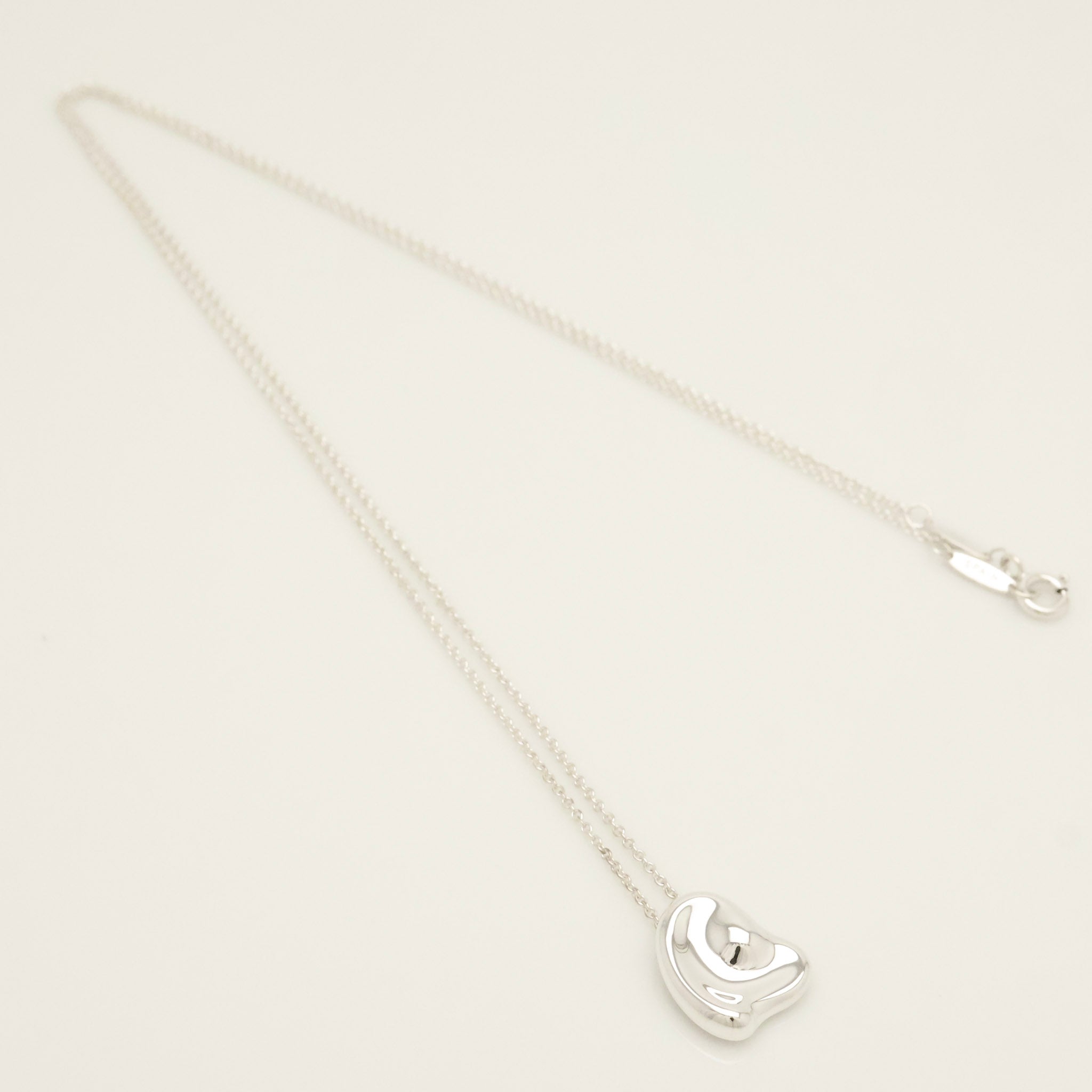  Tiffany & Co. Full Heart Pendant Necklace Sterling Silver 925