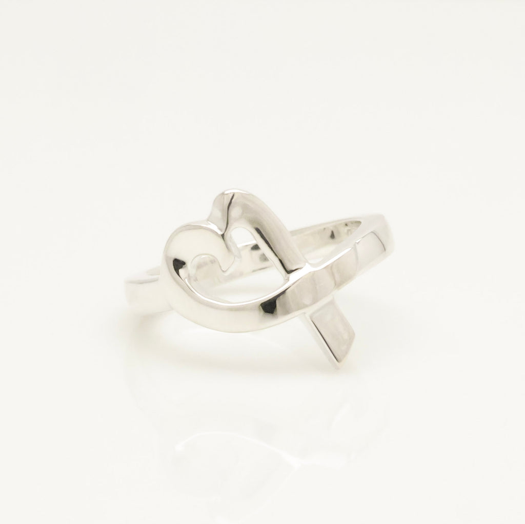  Tiffany & Co. Picasso Loving Heart Ring  Sterling Silver 925