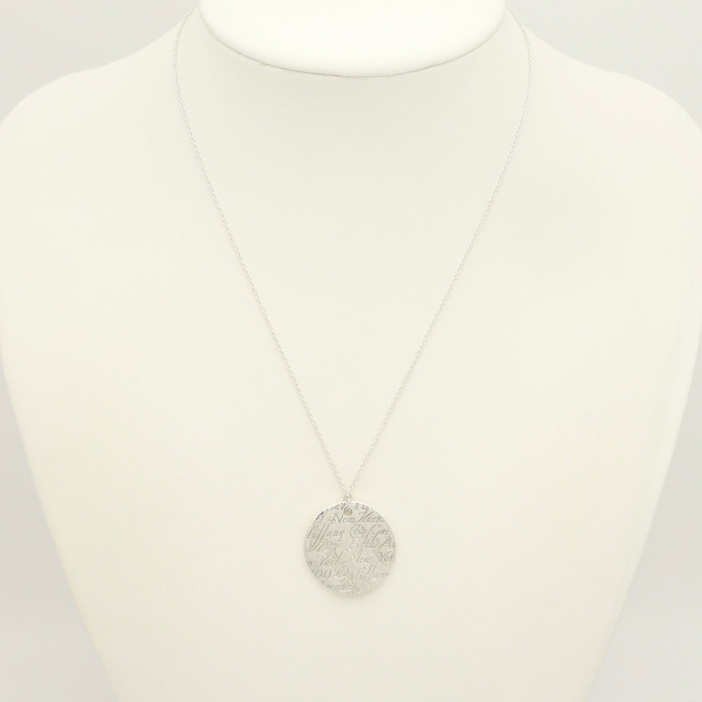 TIFFANY&Co. ノーツ ラウンド プレート ネックレス AG925