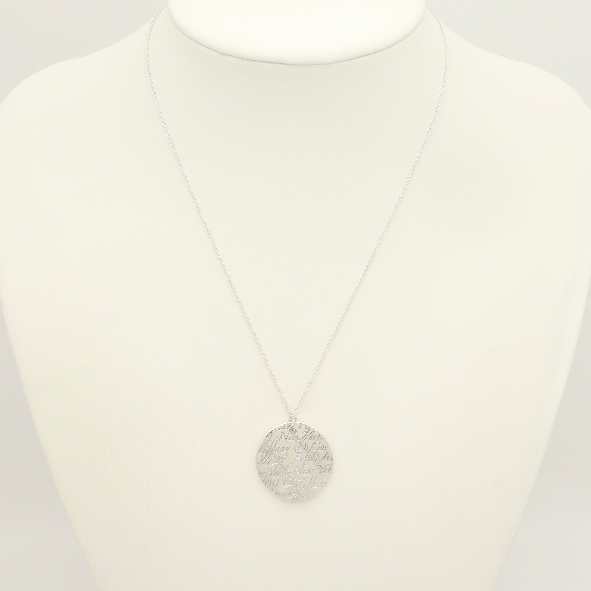 TIFFANY&Co. ノーツ ラウンド プレート ネックレス AG925