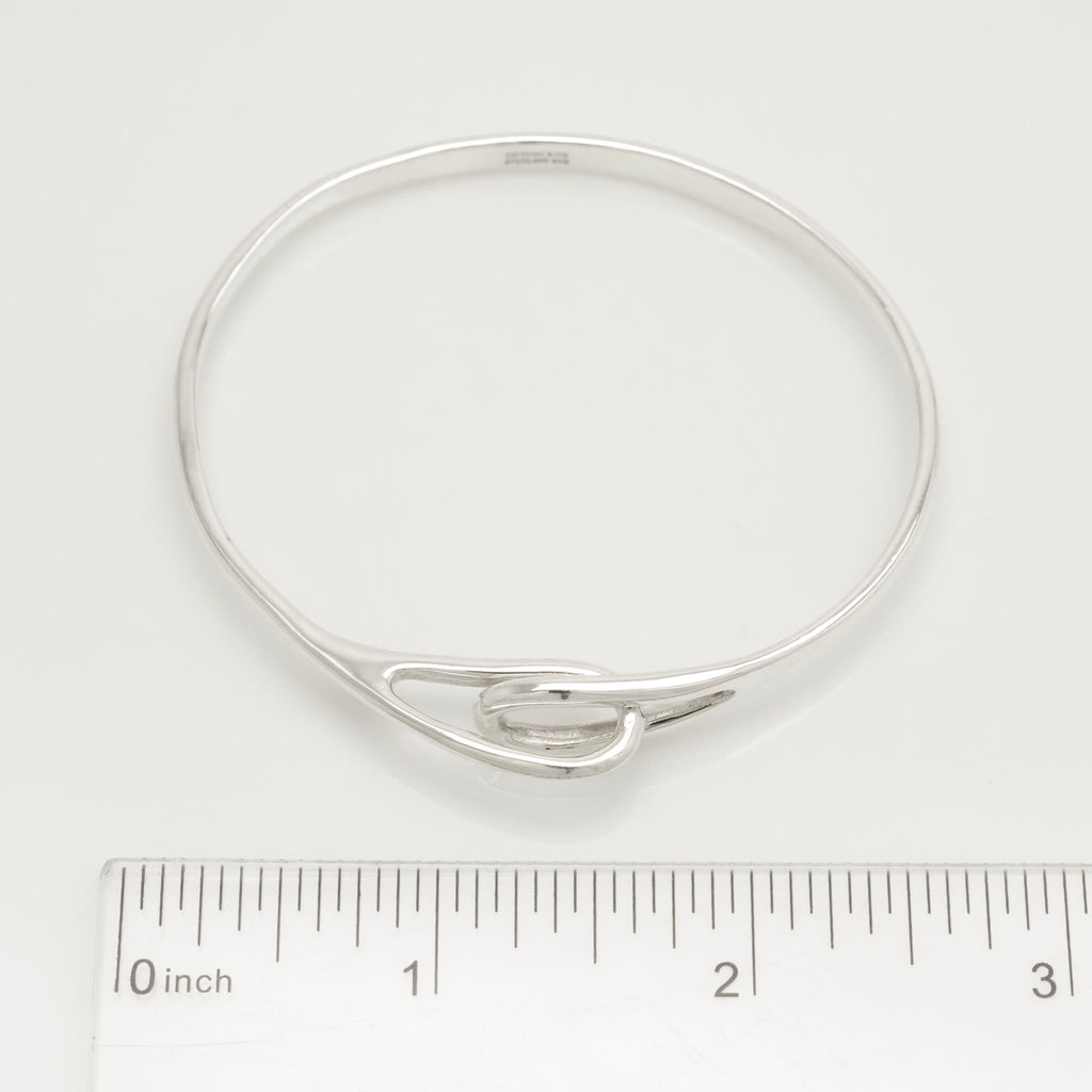 Tiffany & Co. Interlocking Double Loop Bangle Bracelet Sterling Silver 925