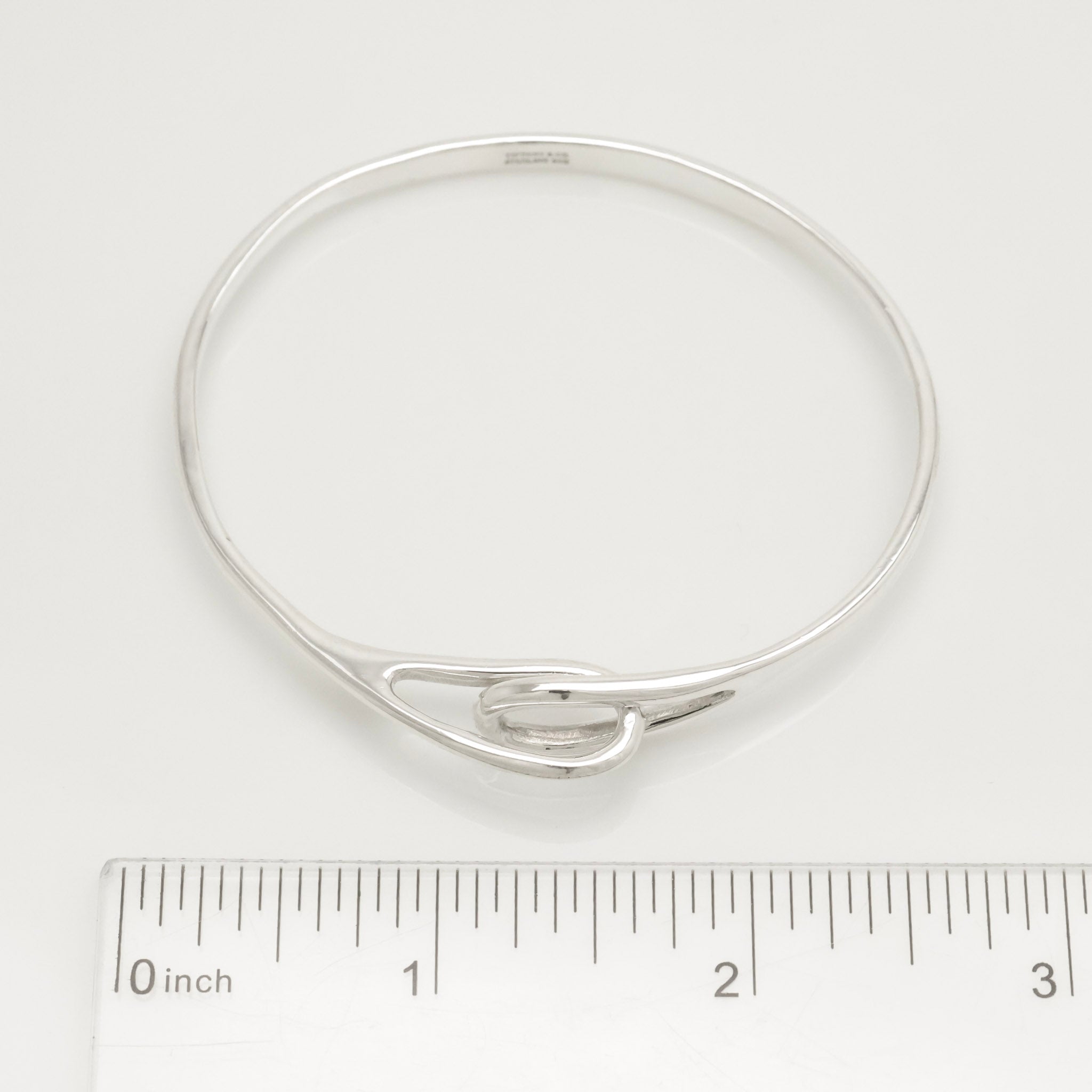 Tiffany & Co. Interlocking Double Loop Bangle Bracelet Sterling Silver 925
