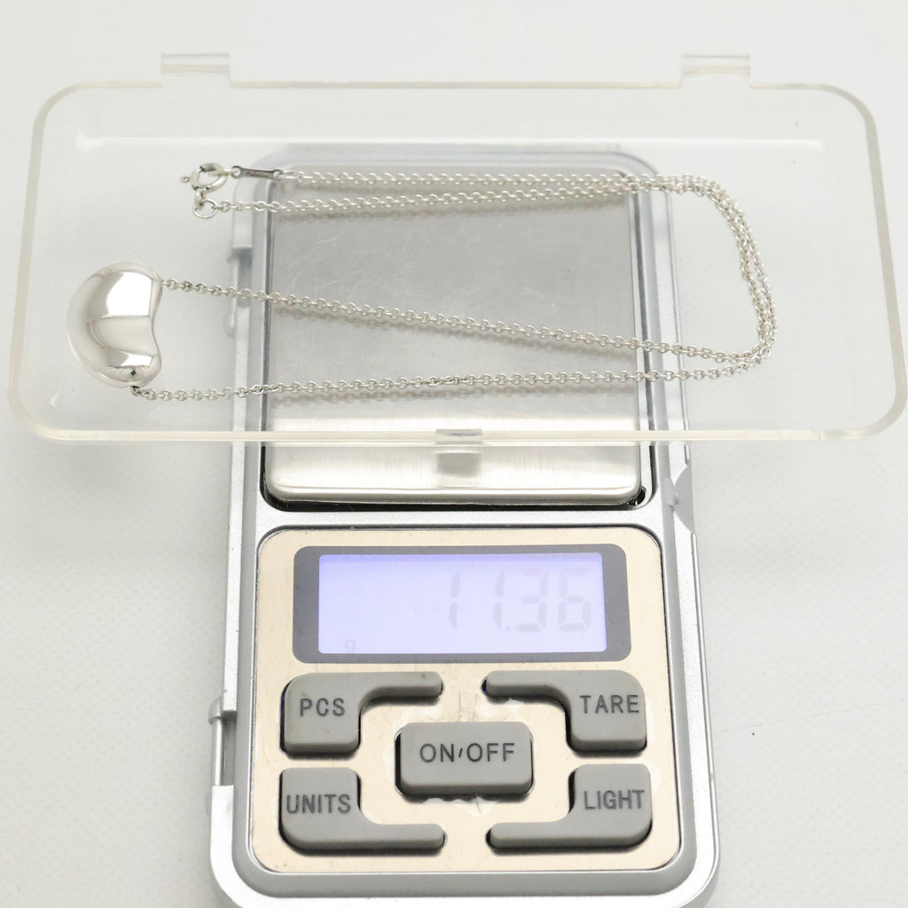  Tiffany & Co. Peretti Large  Bean Necklace  Sterling Silver 925 