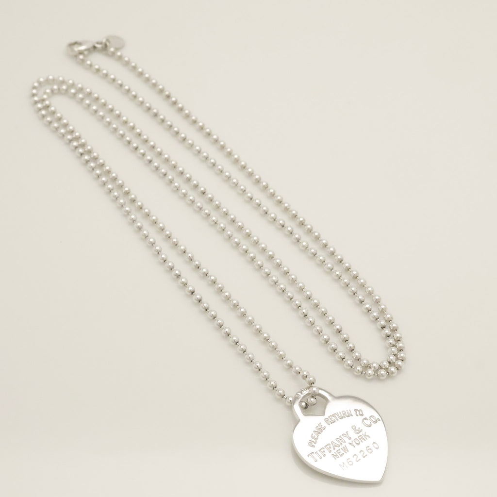 TIFFANY&Co. リターントゥ ティファニー ハート タグ ボール チェーン ネックレス AG925