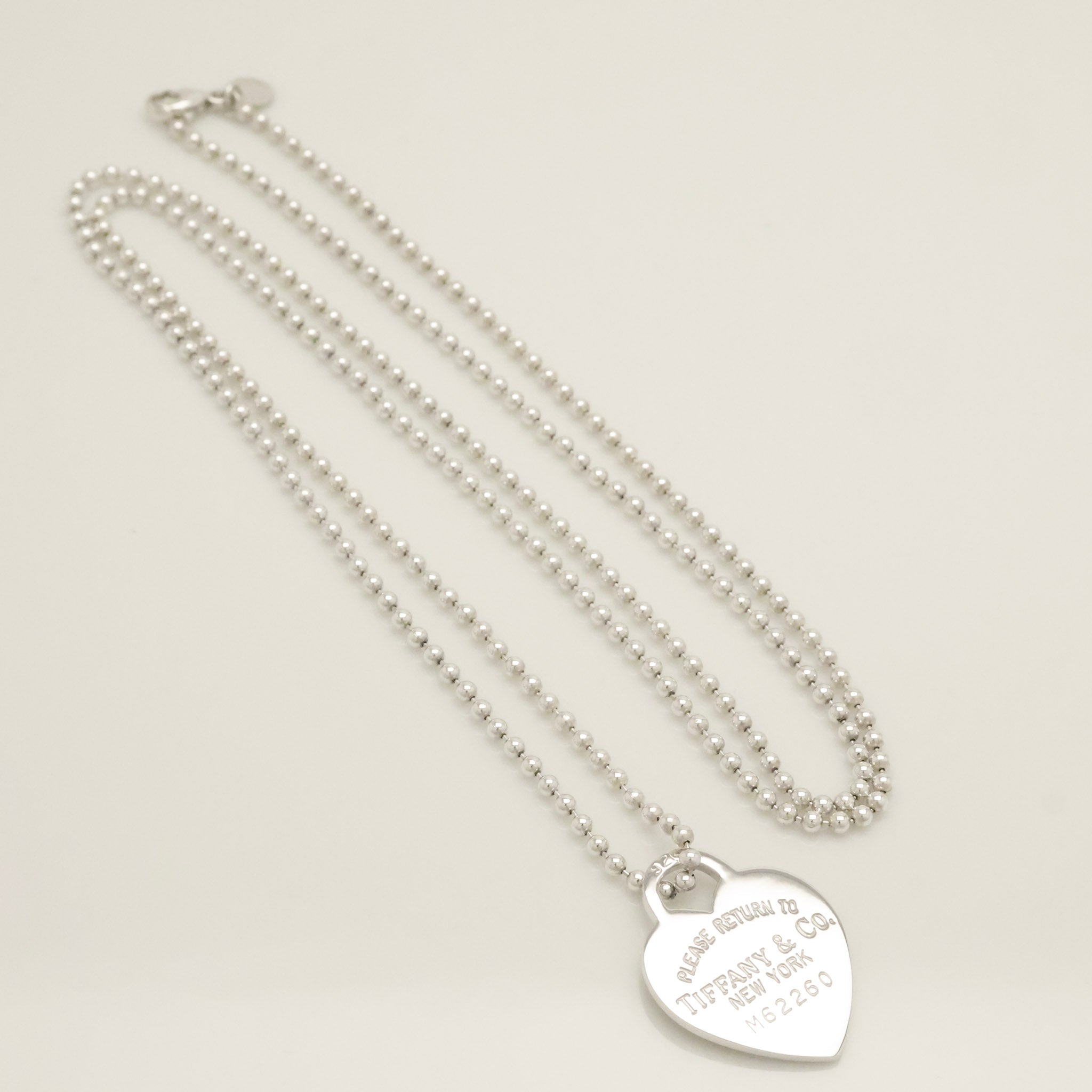TIFFANY&Co. リターントゥ ティファニー ハート タグ ボール チェーン ネックレス AG925