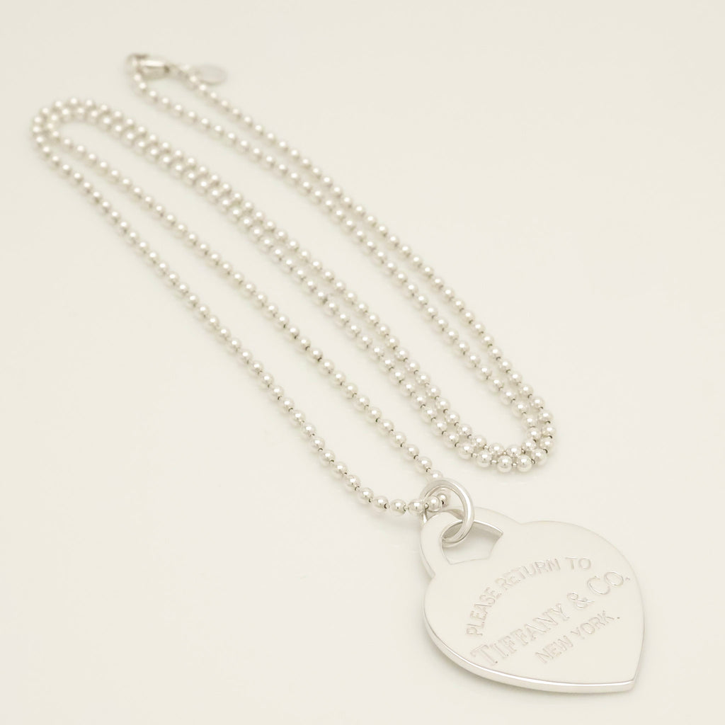 TIFFANY&Co. リターントゥ ティファニー ラージ ハート タグ ボール チェーン ネックレス AG925