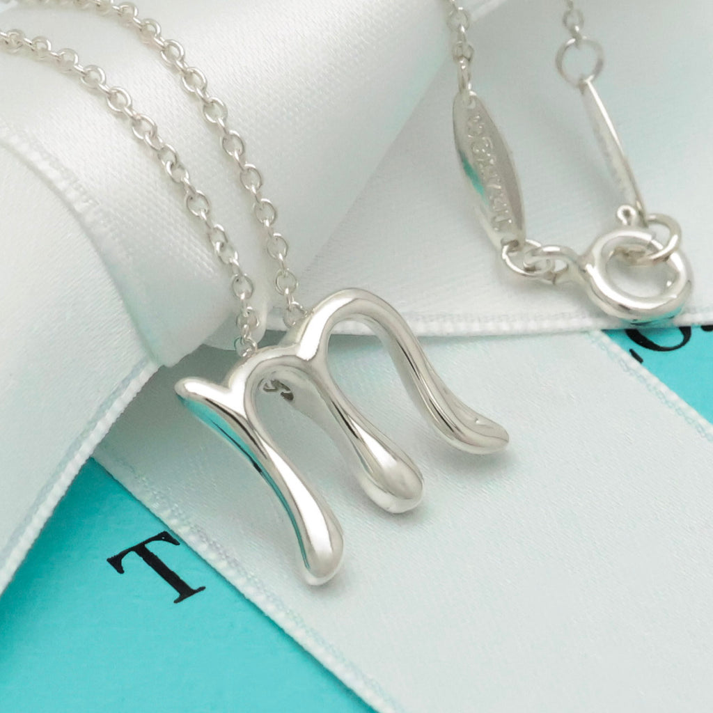 TIFFANY&Co. レター イニシャル M エルサペレッティ ネックレス AG925