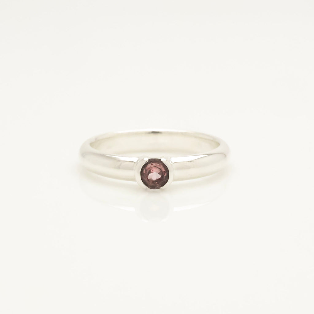  Tiffany & Co. Pink Tourmaline Stack Band Ring Sterling Silver 925