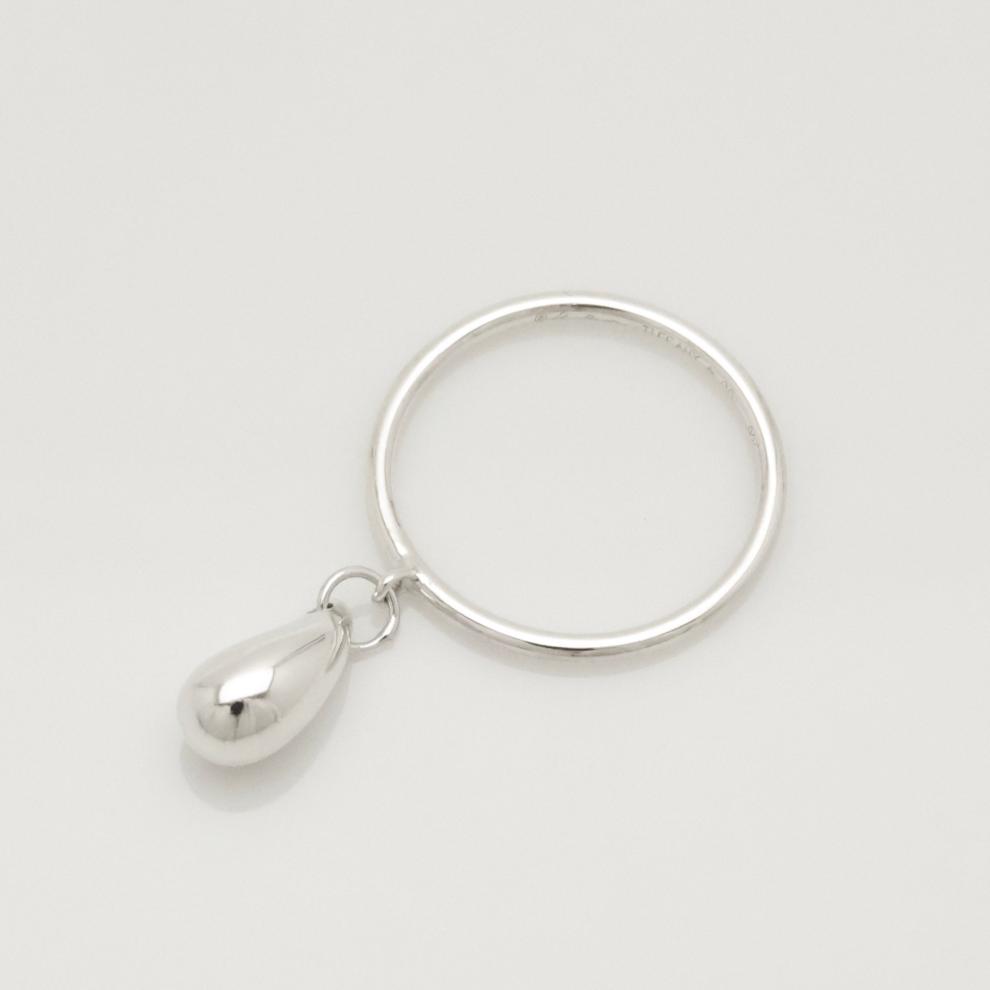 Tiffany & Co. Teardrop Dangle Ring Size  5.5 Sterling Silver 925 