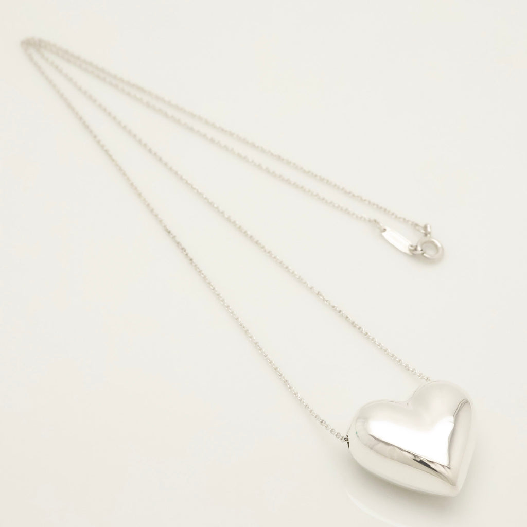 Tiffany & Co. Pinched Heart Pendant Necklace Sterling Silver 925