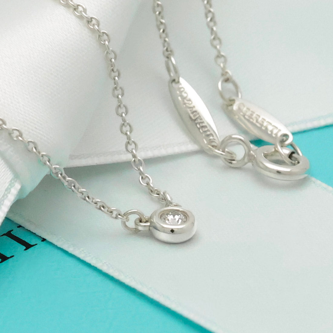 TIFFANY&Co.  バイザヤード ダイヤモンド 1P エルサペレッティ ネックレス AG925