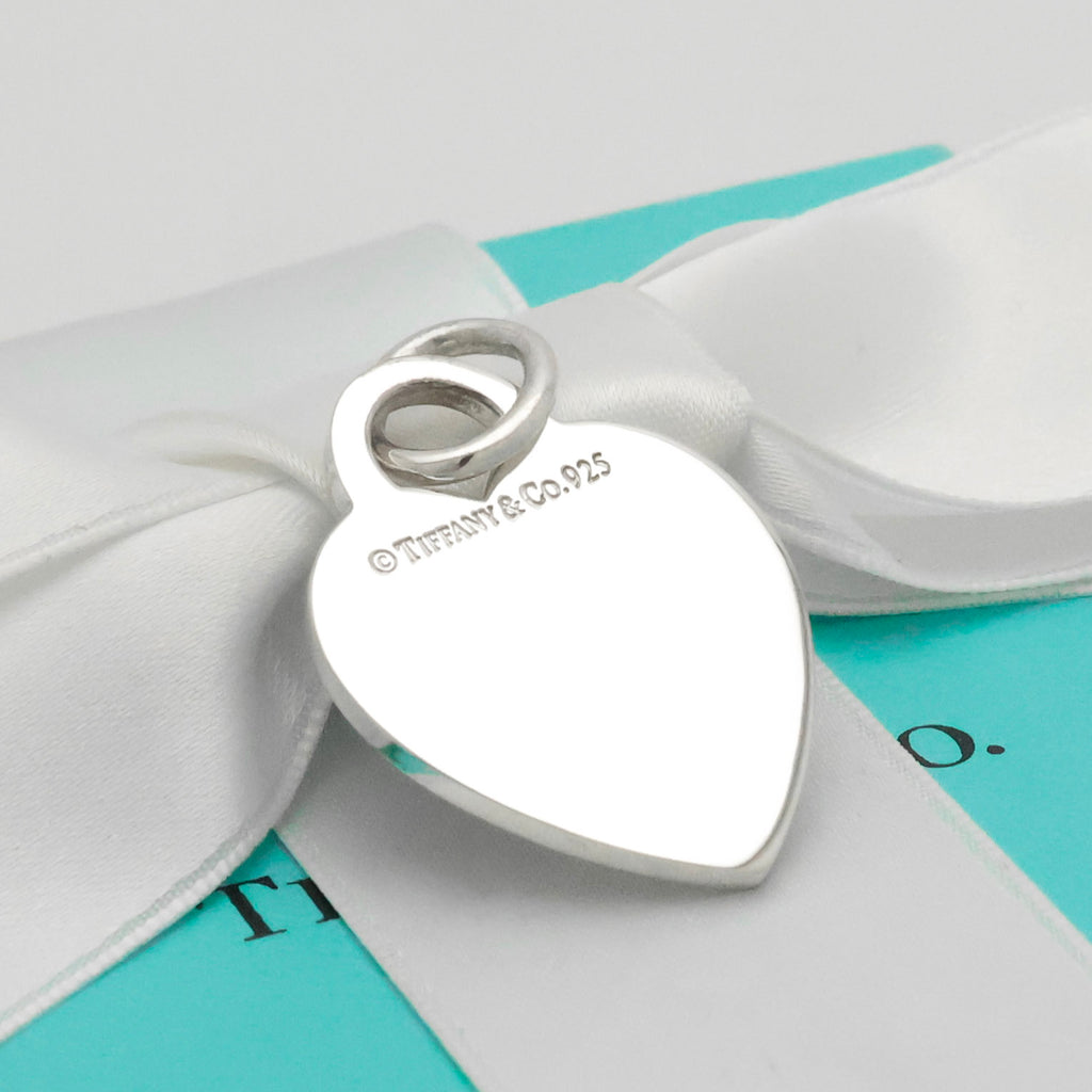 Tiffany & Co. Heart Tag Pendant Charm Sterling Silver 925 