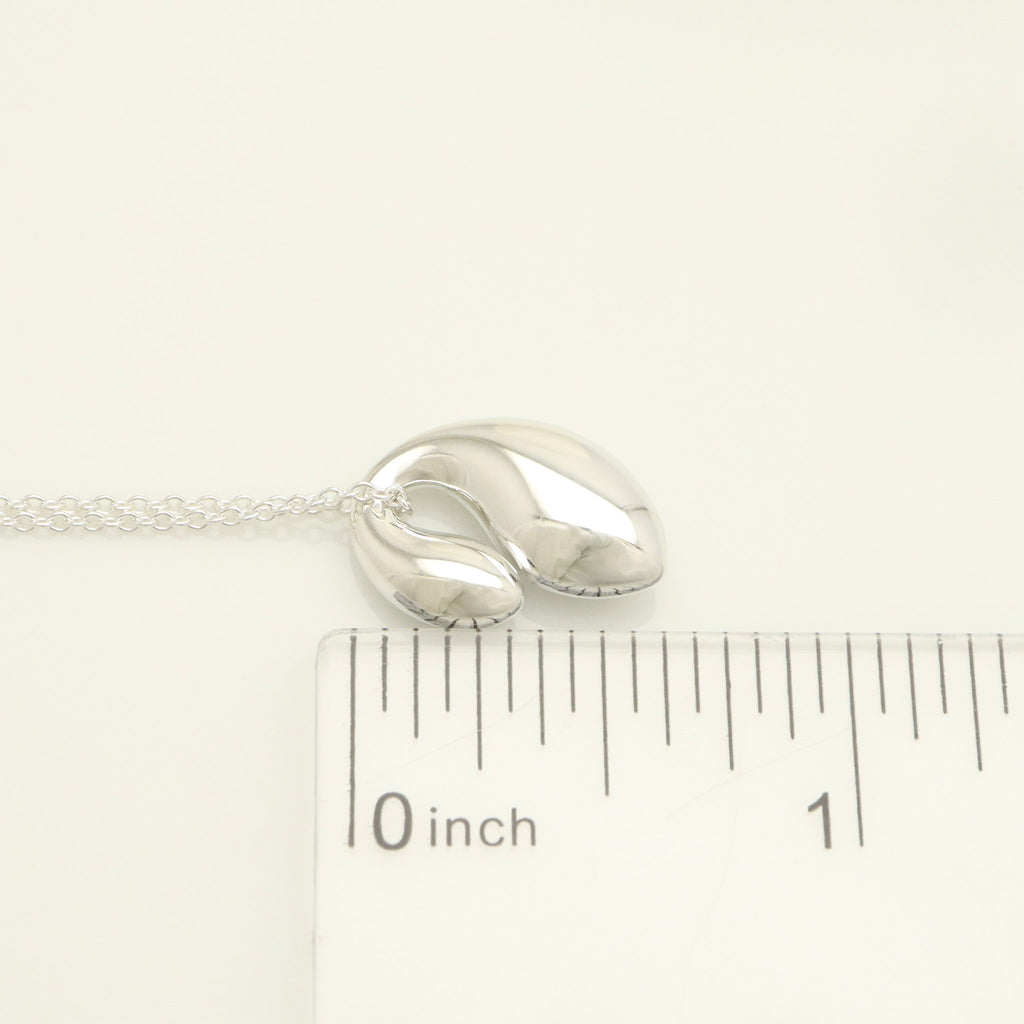 Tiffany & Co. Elsa Peretti Sterling Silver Double Teardrop Pendant Necklace Sterling Silver 925