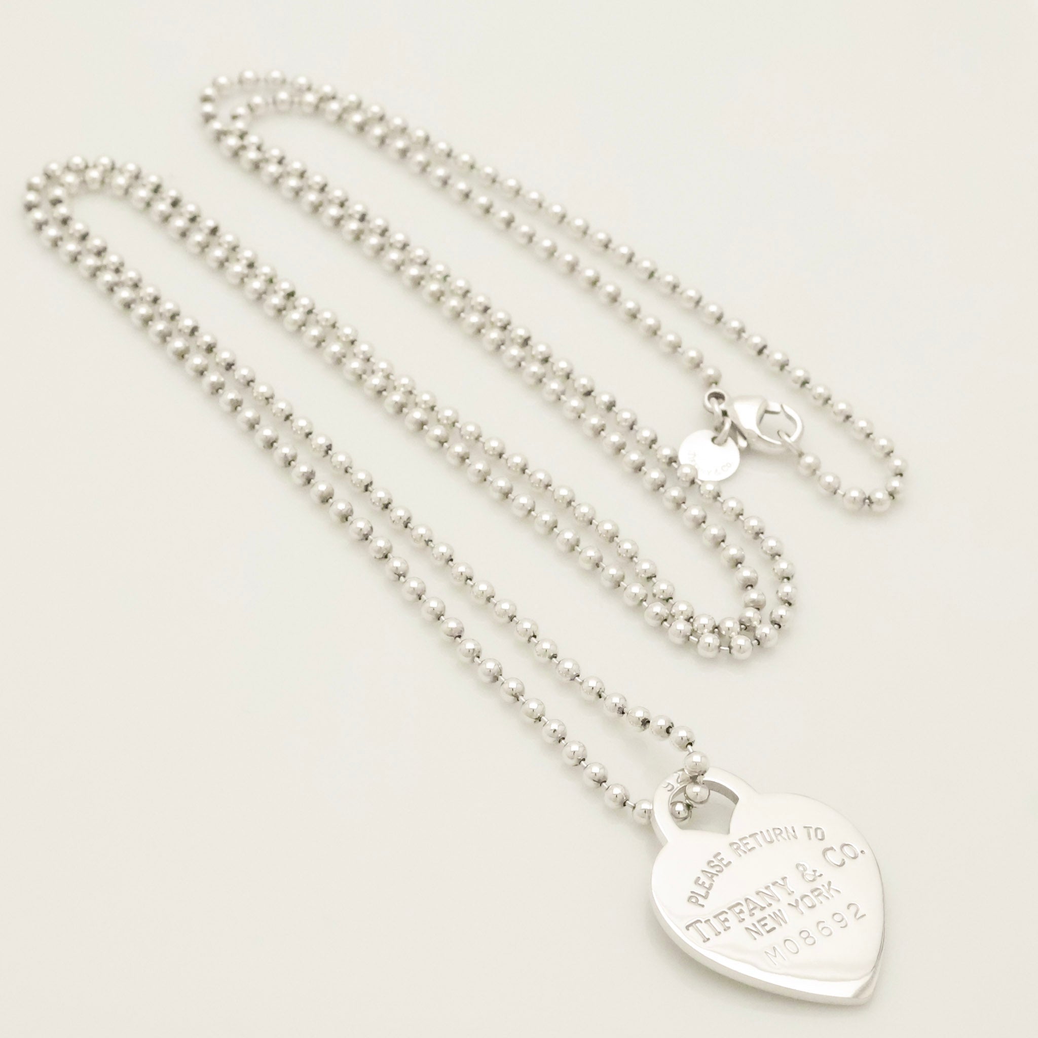 TIFFANY&Co. リターントゥ ティファニー ハート タグ ボール チェーン ネックレス AG925