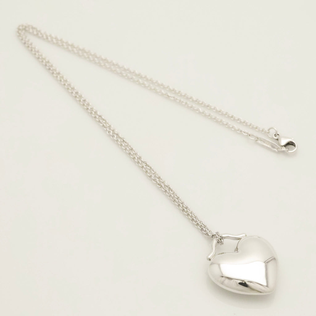  Tiffany & Co. Puff Heart Pendant Necklace Sterling Silver 925