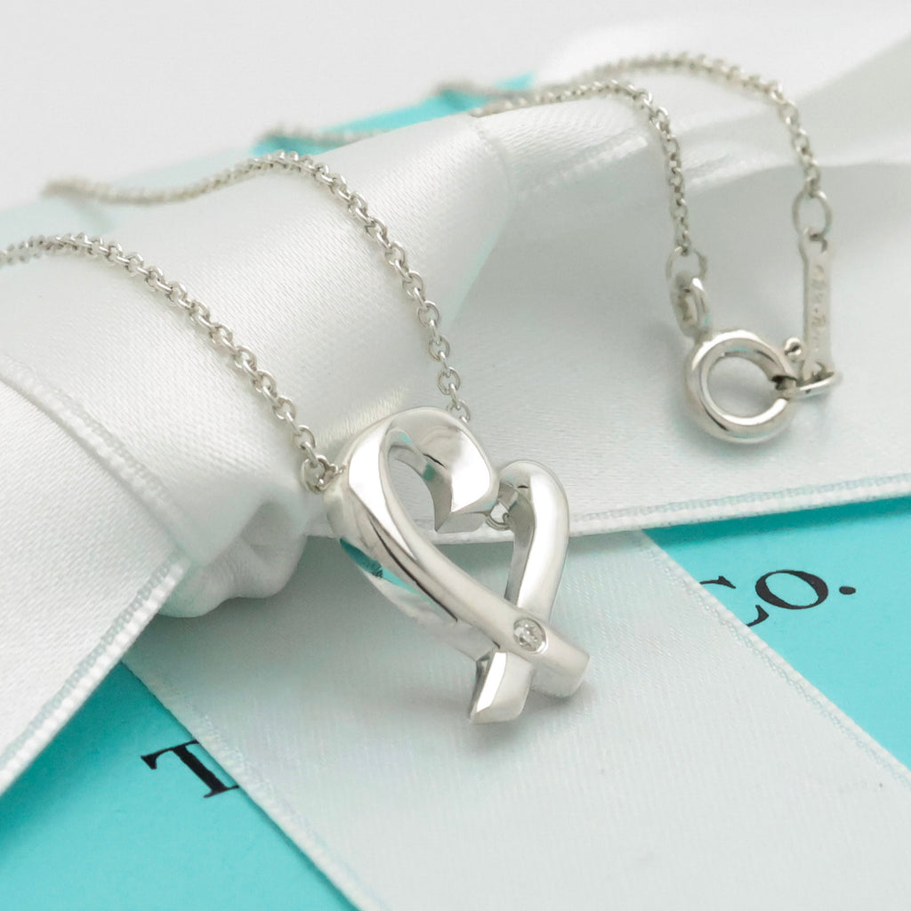 TIFFANY&Co. ラビング ハート 1P ダイヤモンド パロマピカソ ネックレス AG925