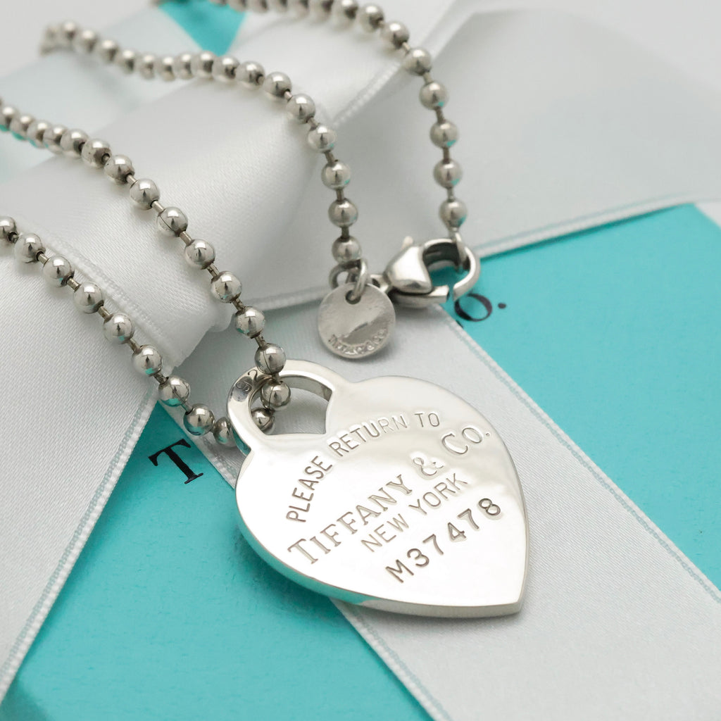 TIFFANY&Co. リターントゥ ティファニー ハート タグ ボール チェーン ネックレス AG925